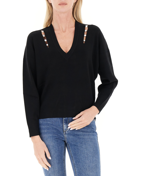 Maglione scollo V