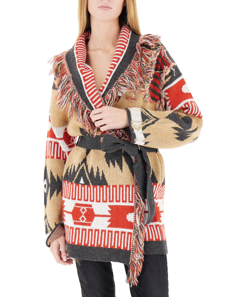 Cardigan con frange