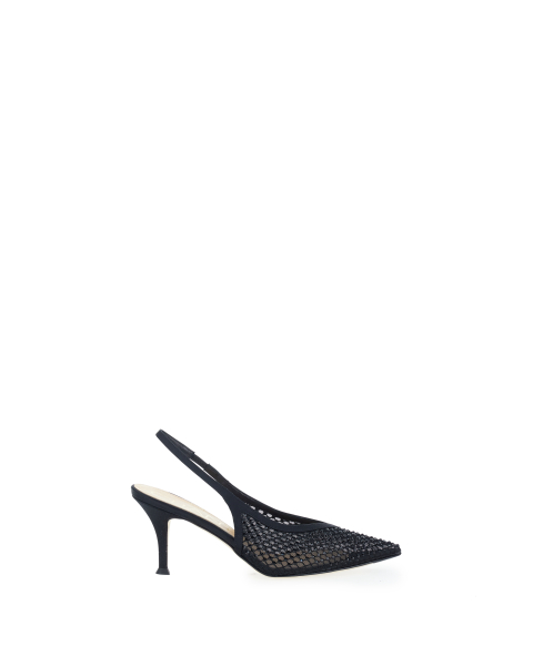 Décolleté slingback strass