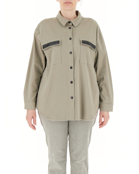 Camicia con applicazioni