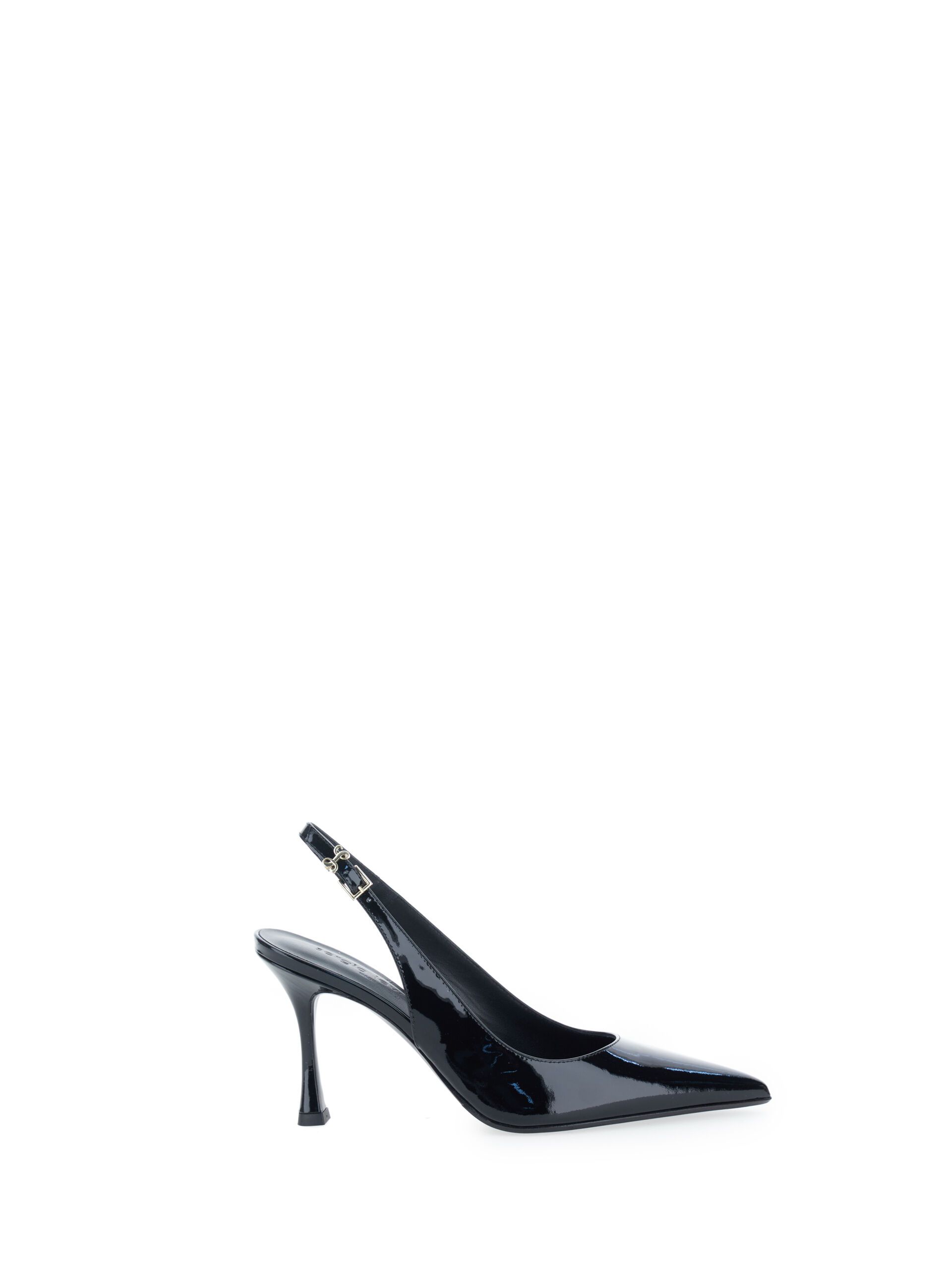 Décolleté slingback pelle lucida
