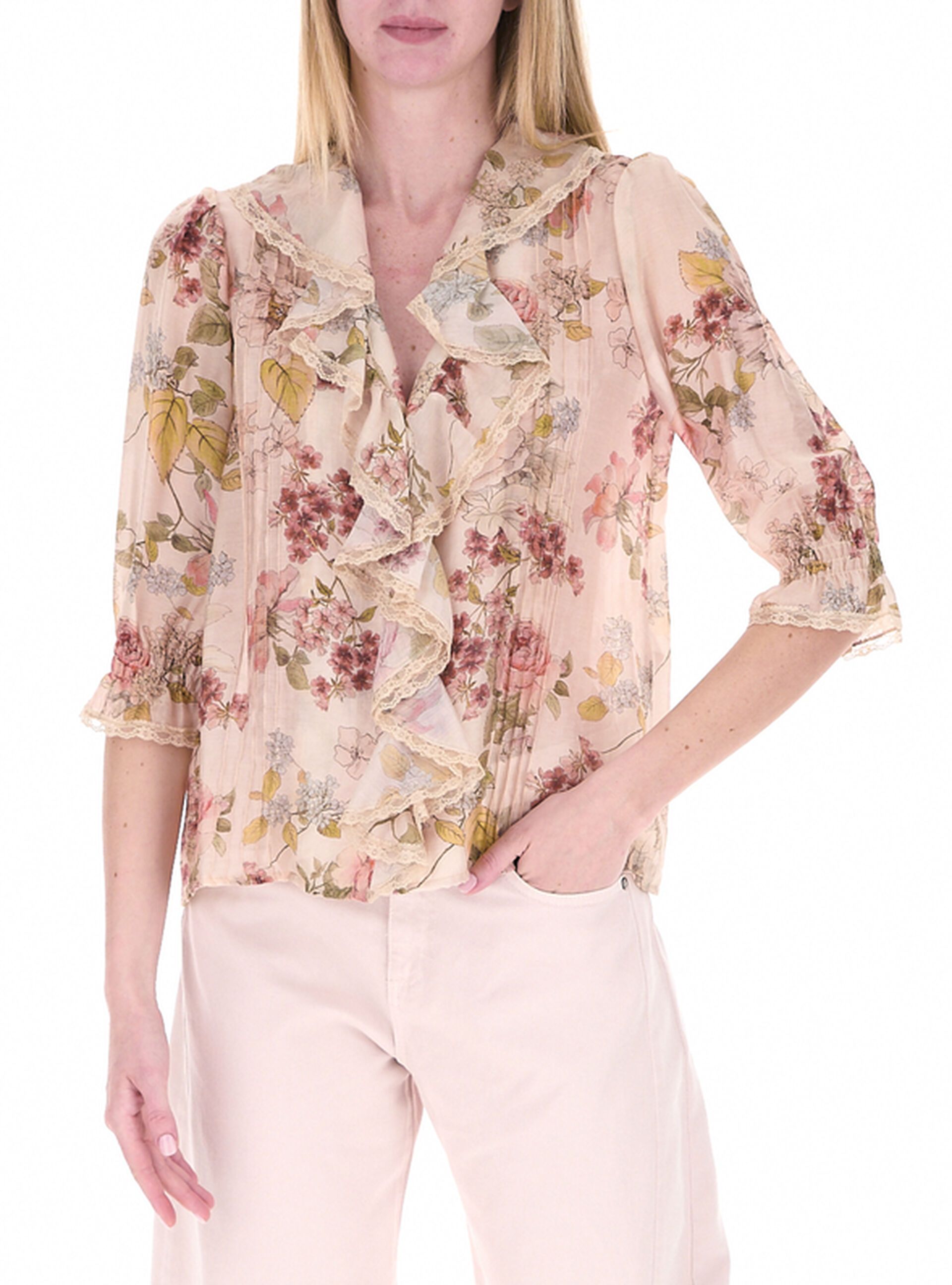 Blusa con volants
