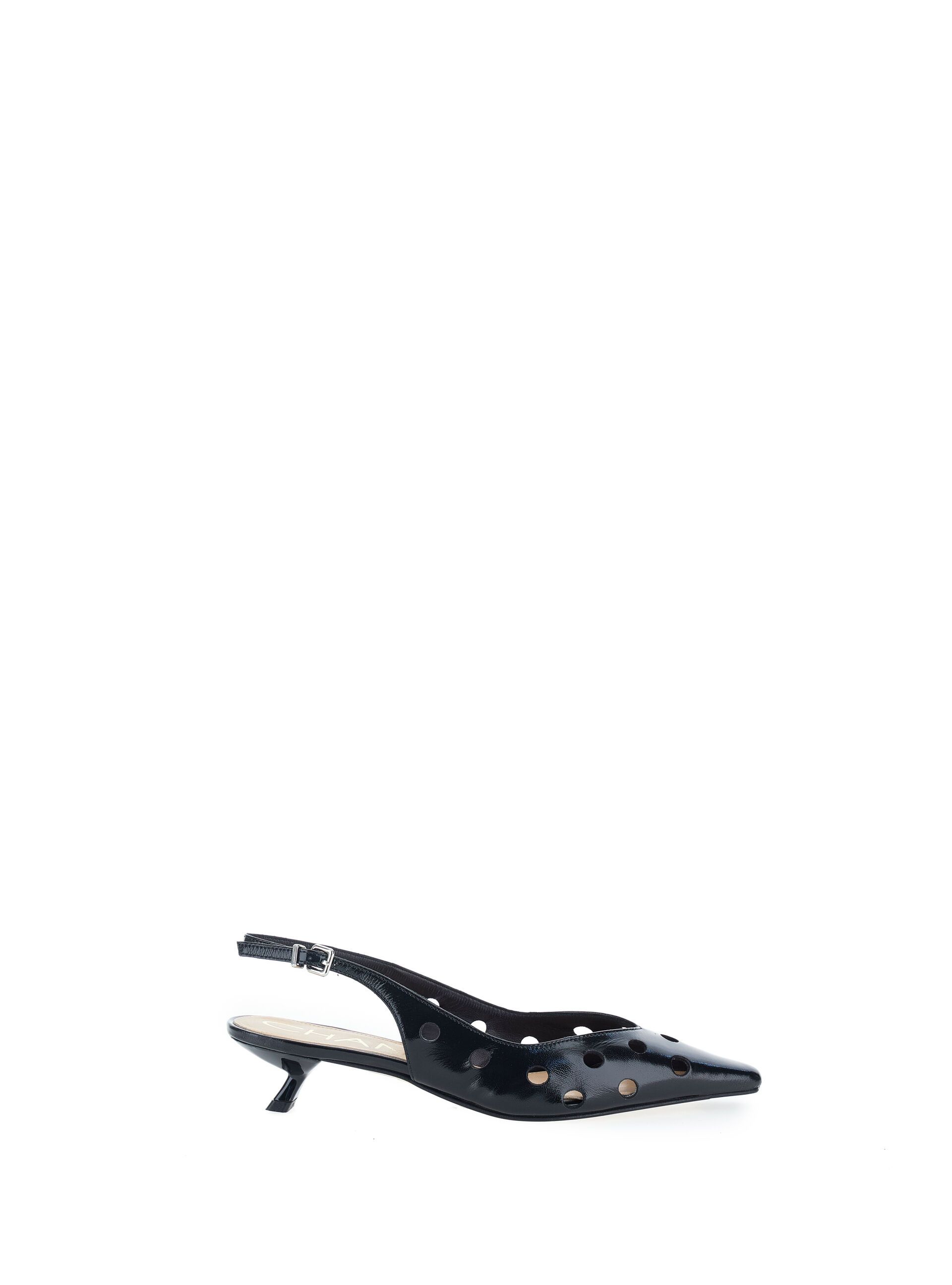 Décolleté slingback pelle