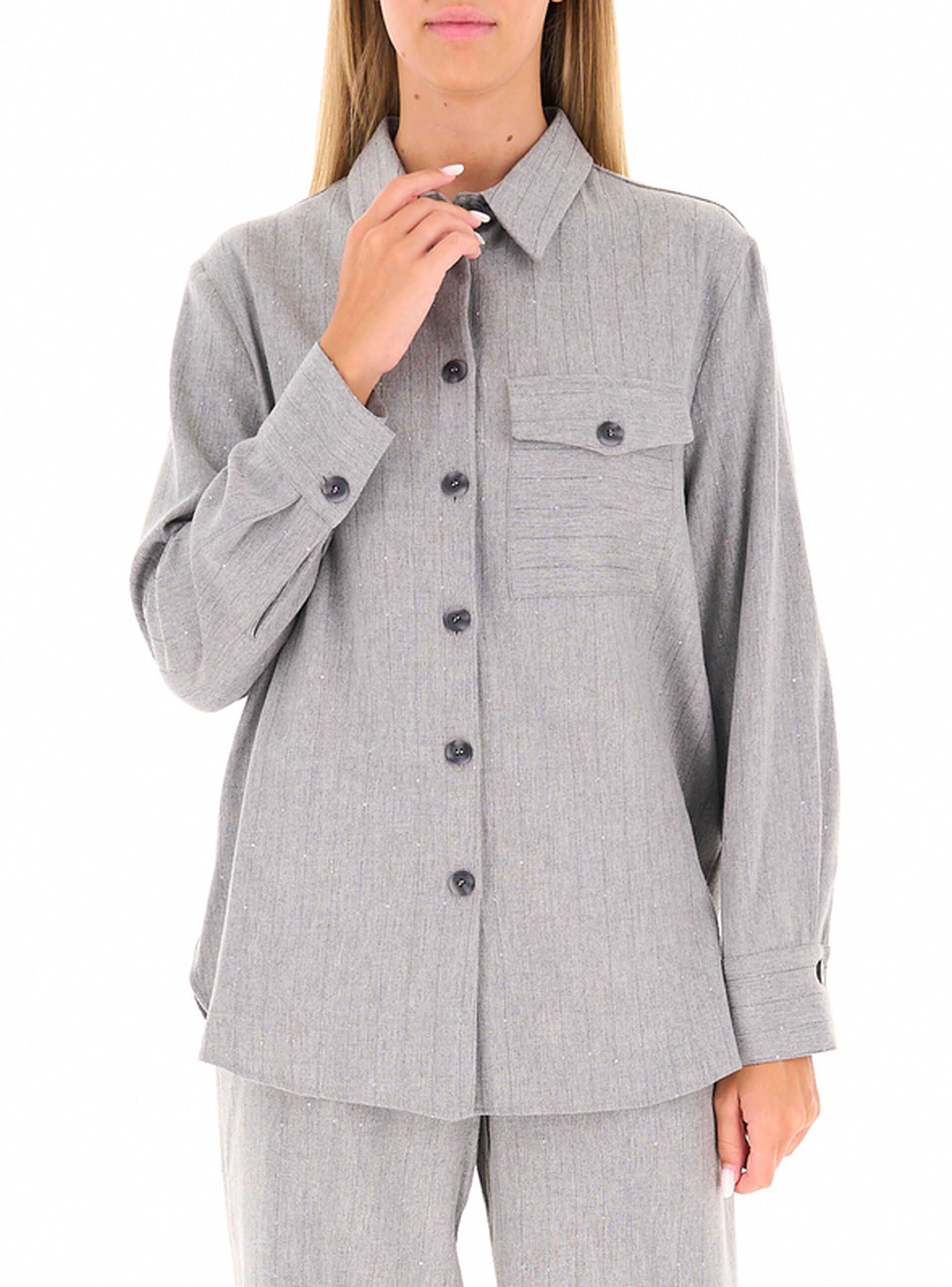 Camicia misto lana