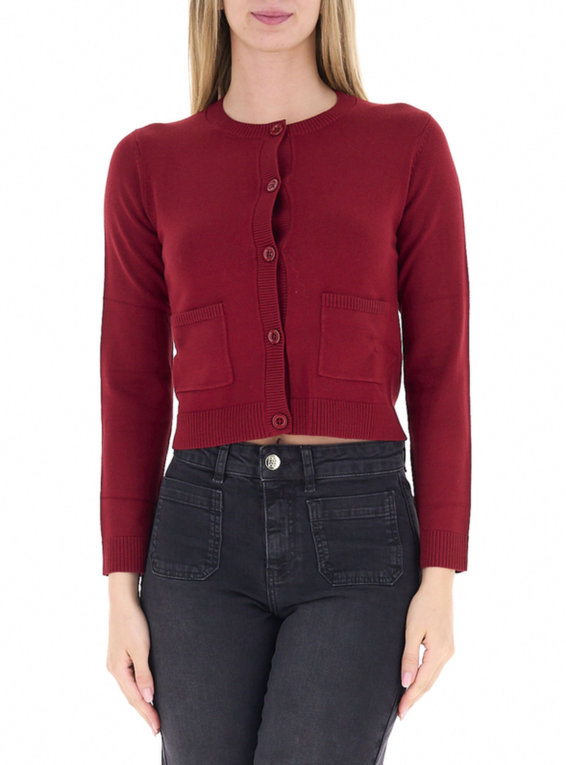 Cardigan girocollo