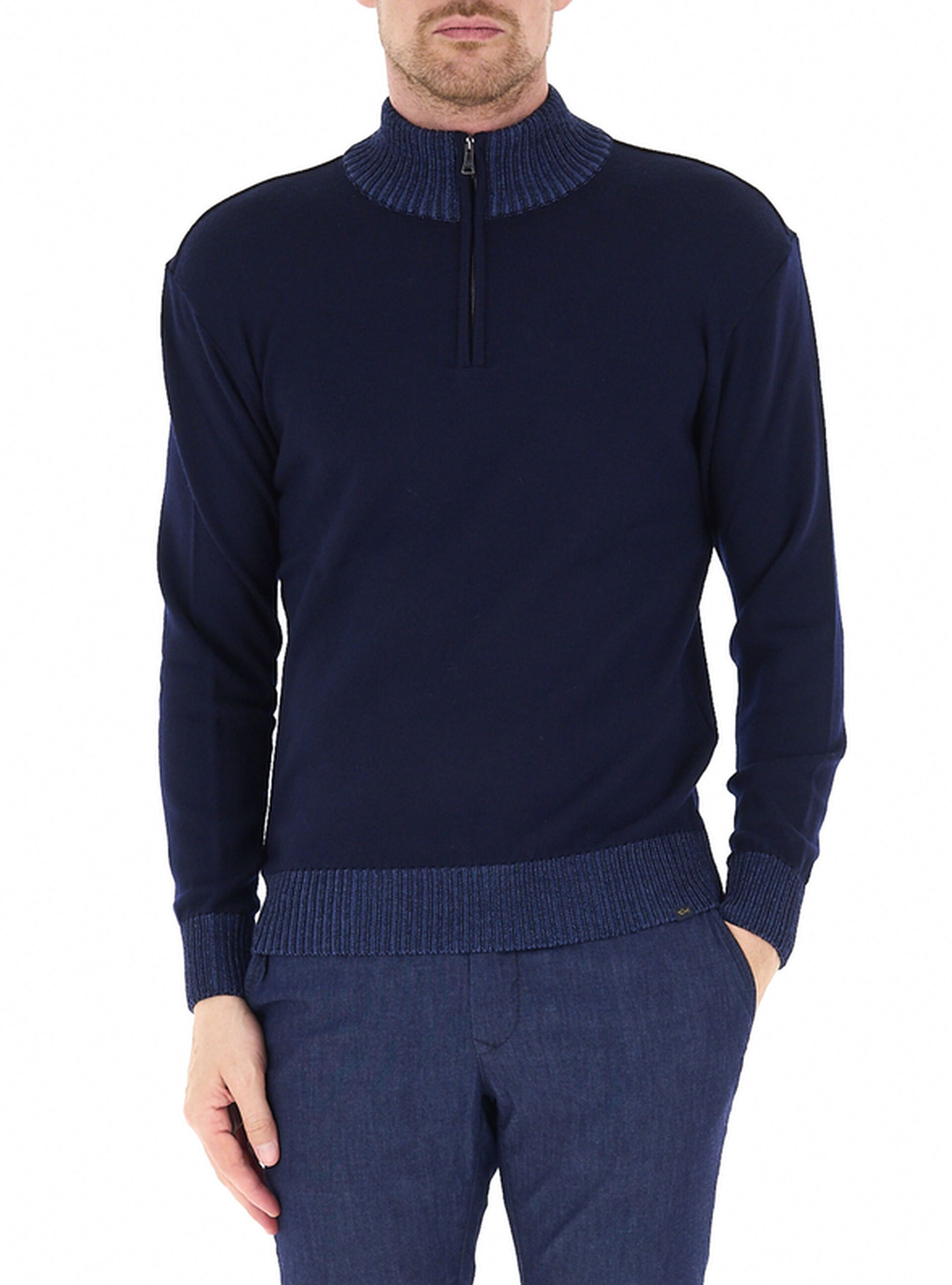 Maglione mezza zip