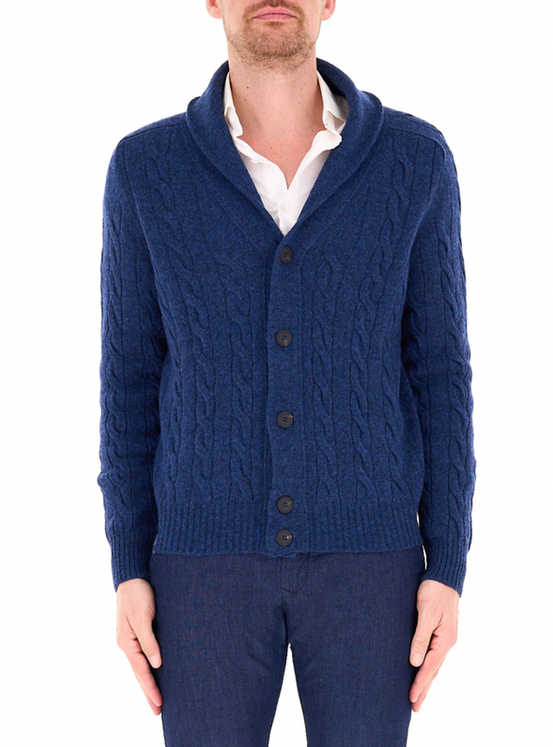 Cardigan con trecce