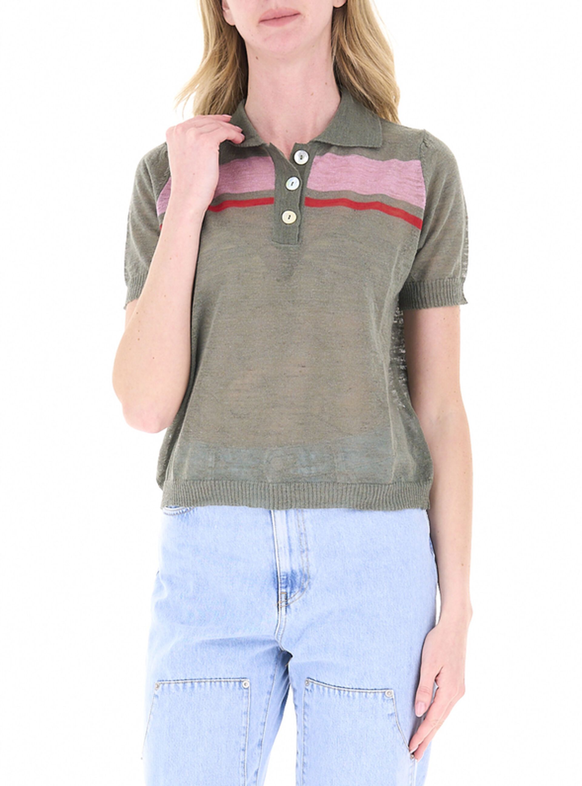 Polo misto lino