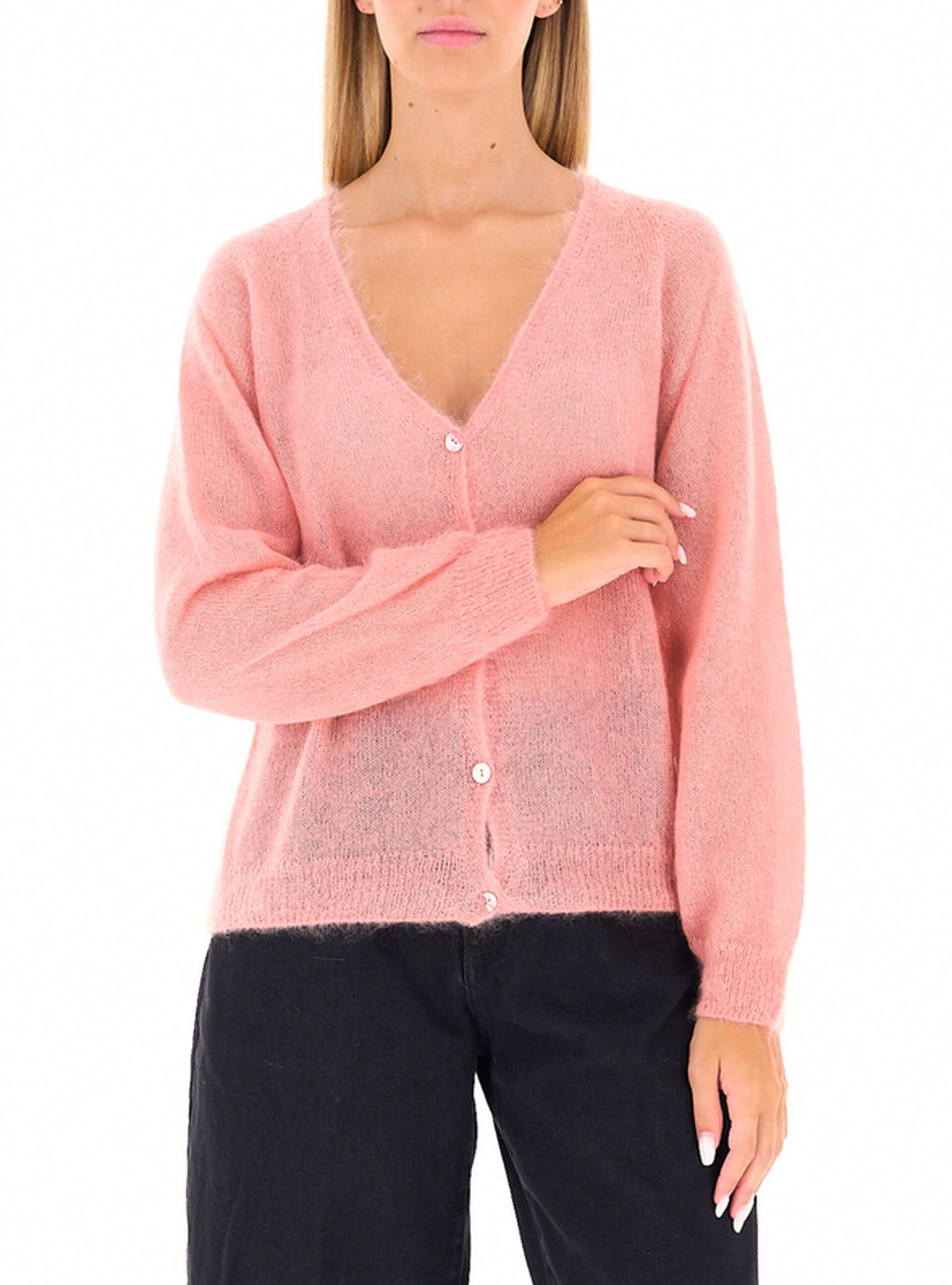 Cardigan misto mohair