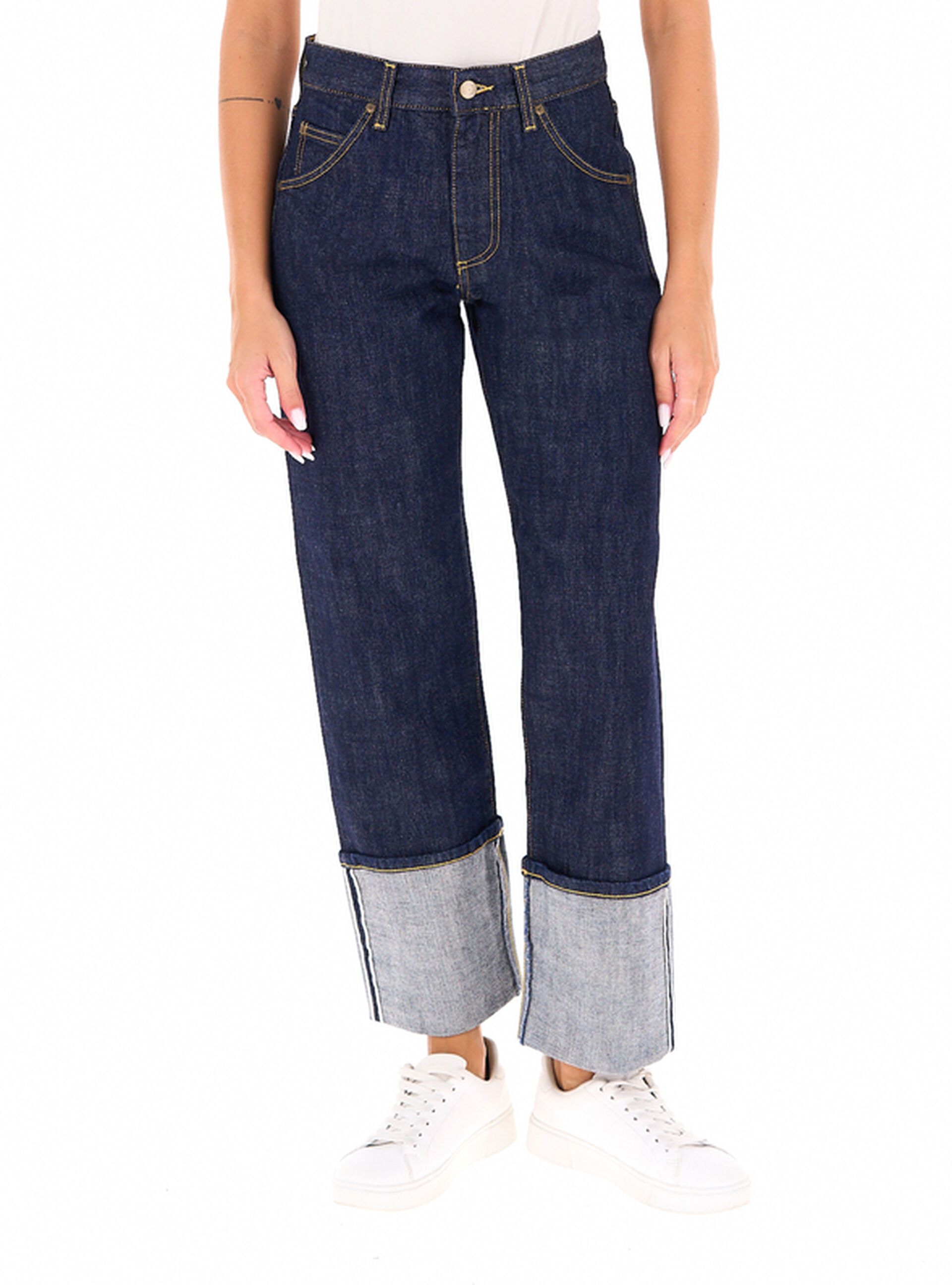 Jeans con risvolto