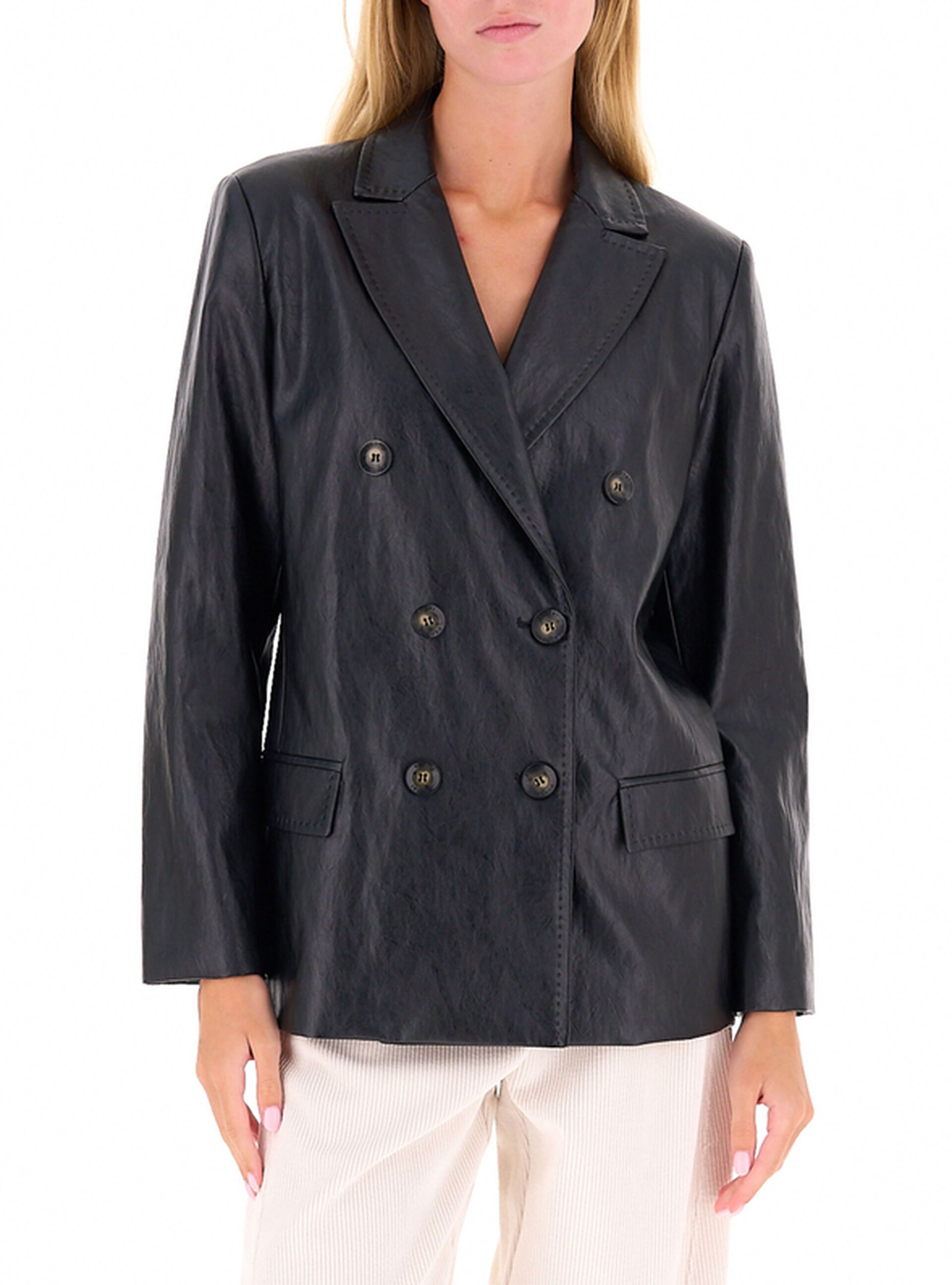Blazer in similpelle