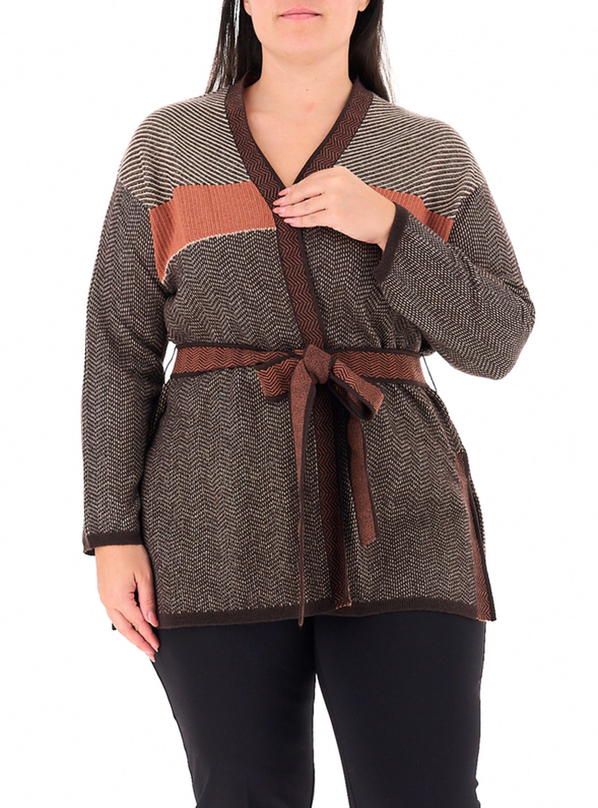 Cardigan con cintura