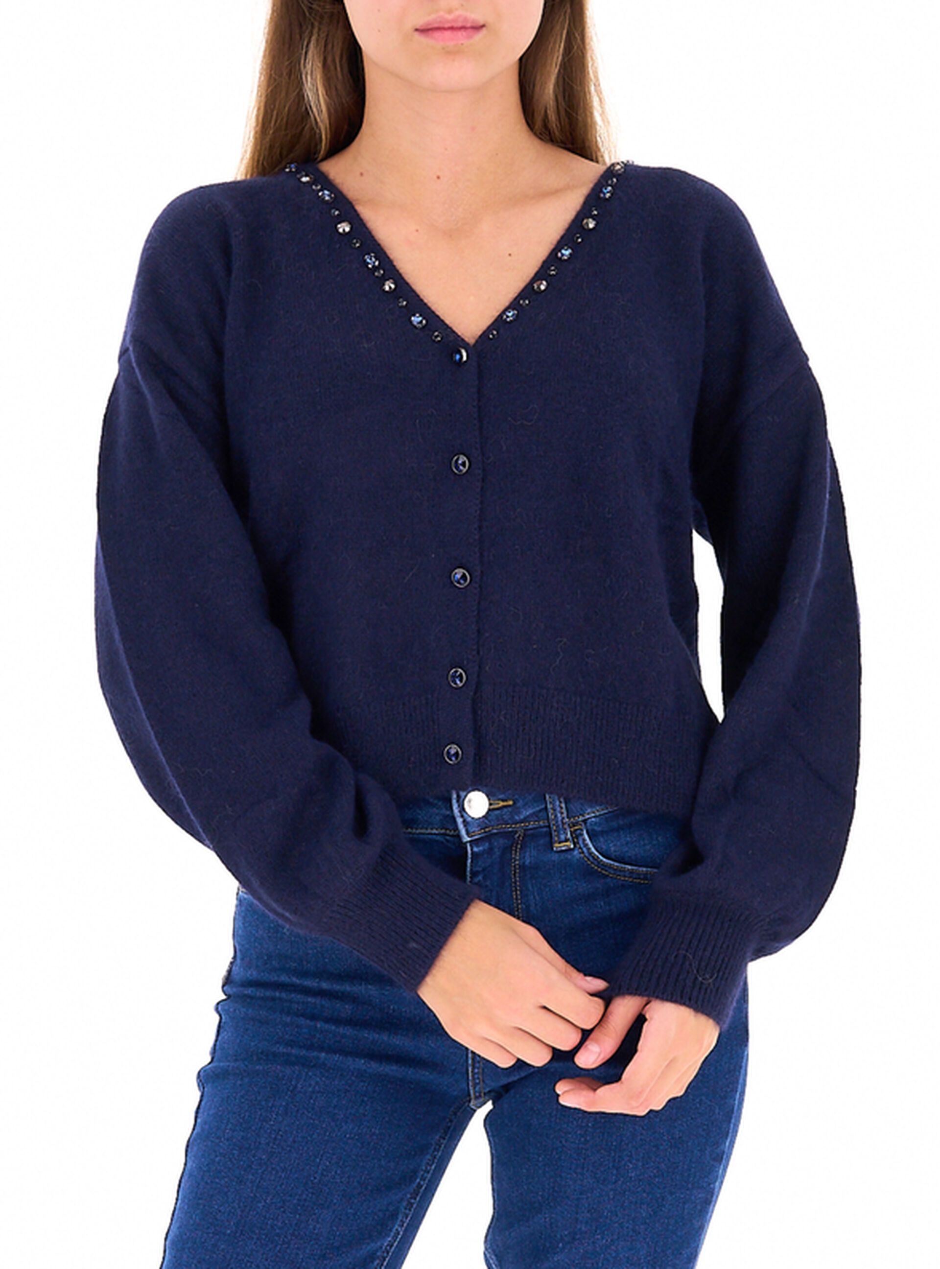 Cardigan misto angora