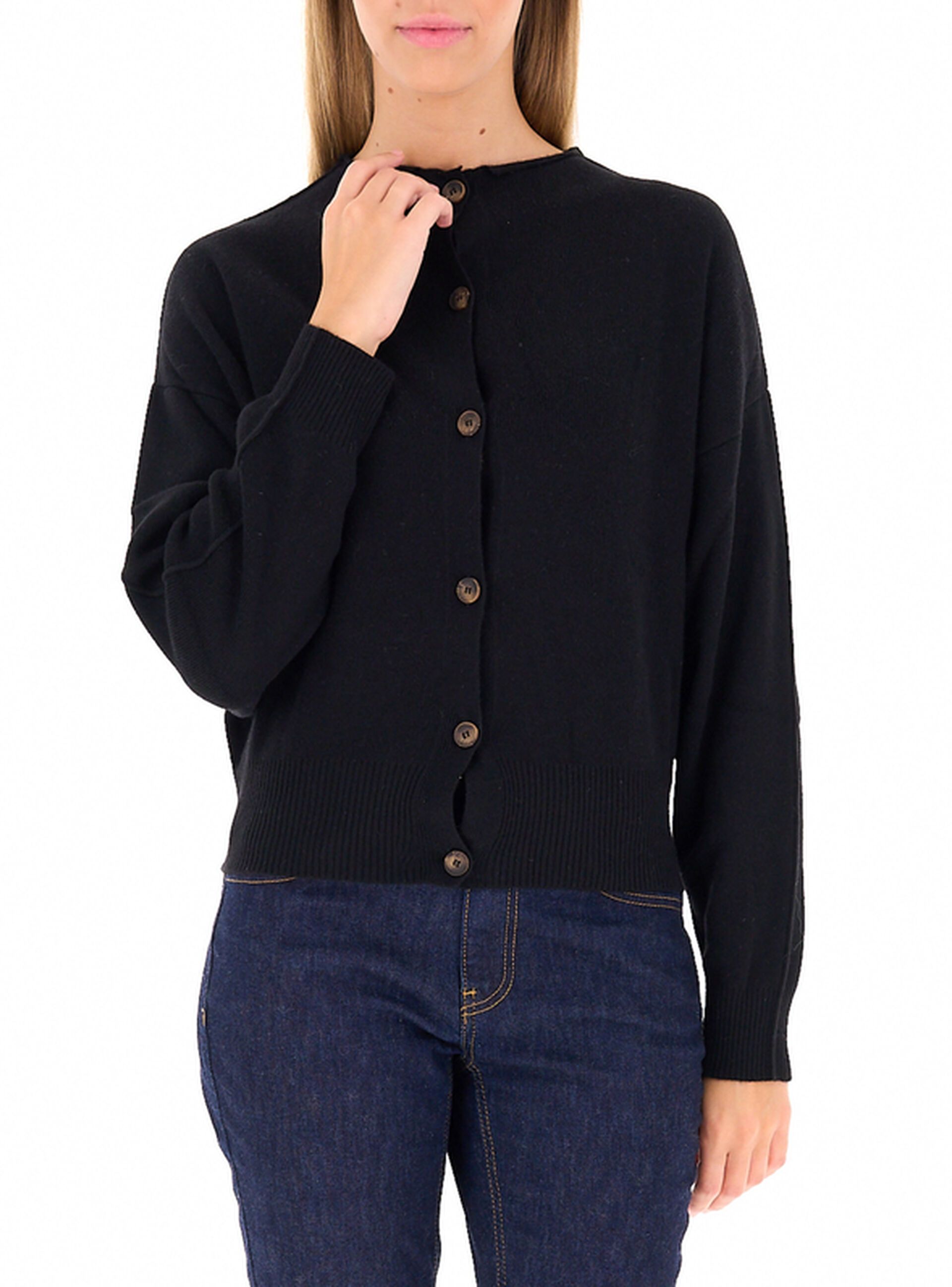 Cardigan girocollo