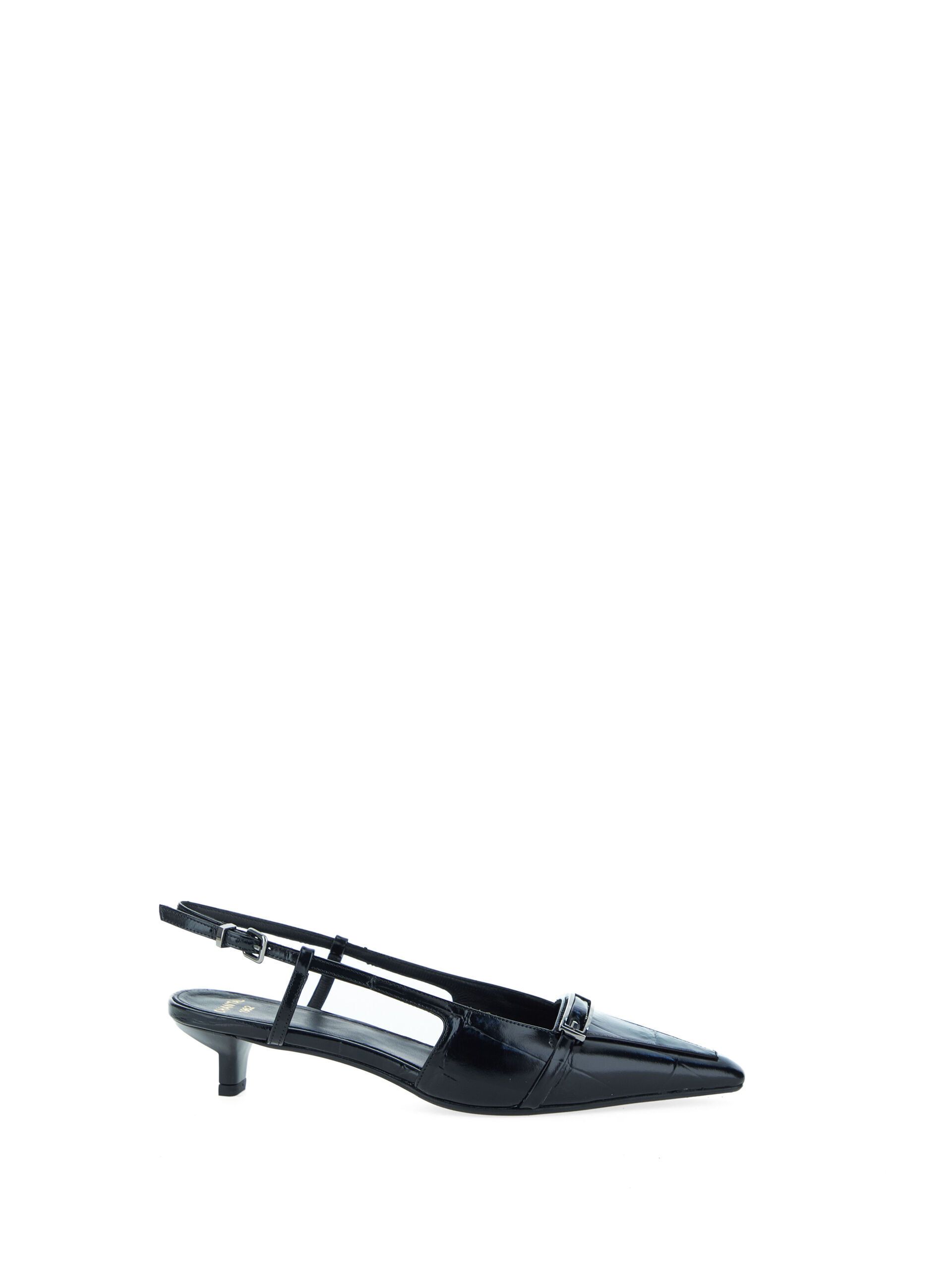 Slingback in pelle