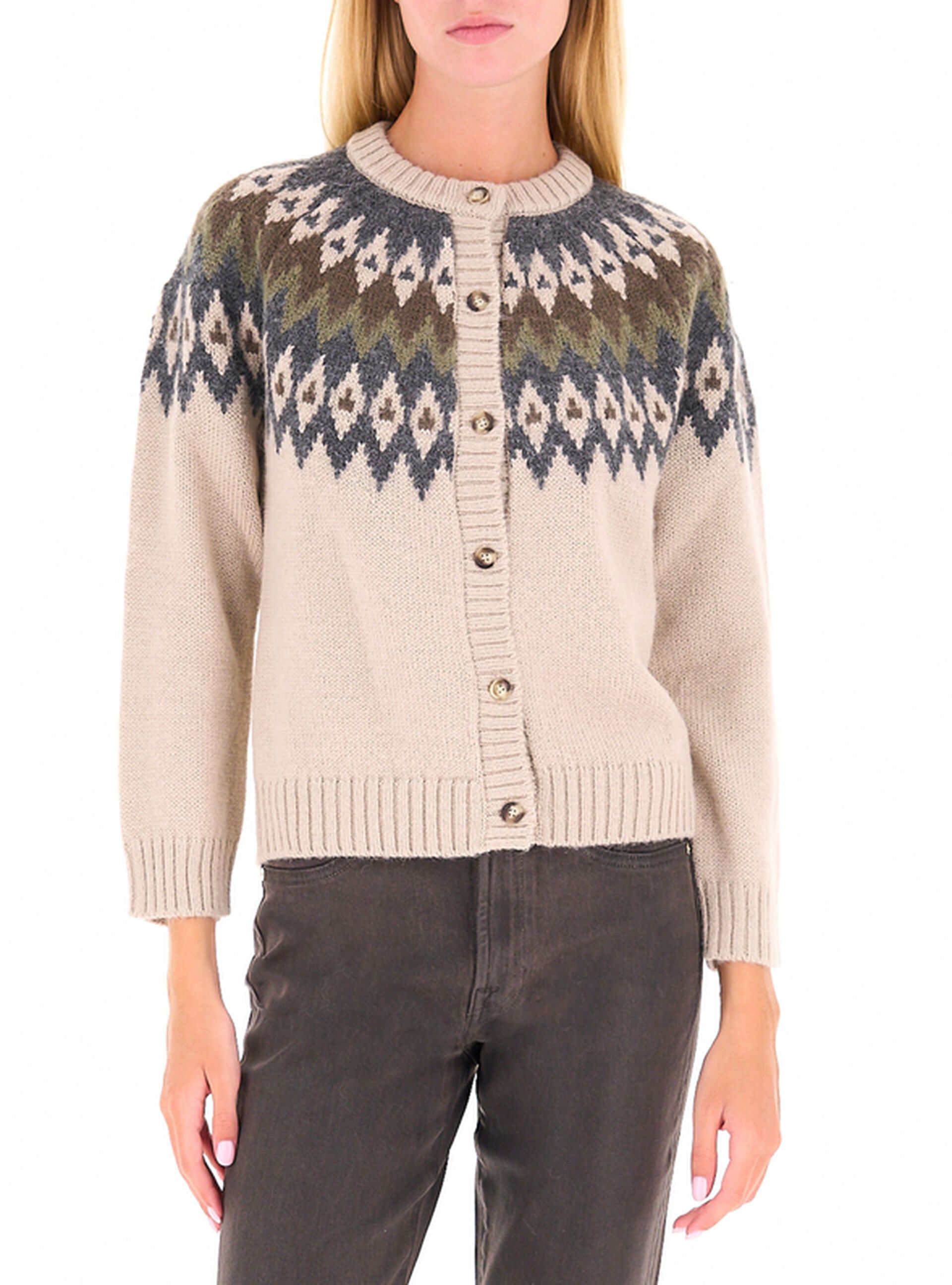 Cardigan misto alpaca