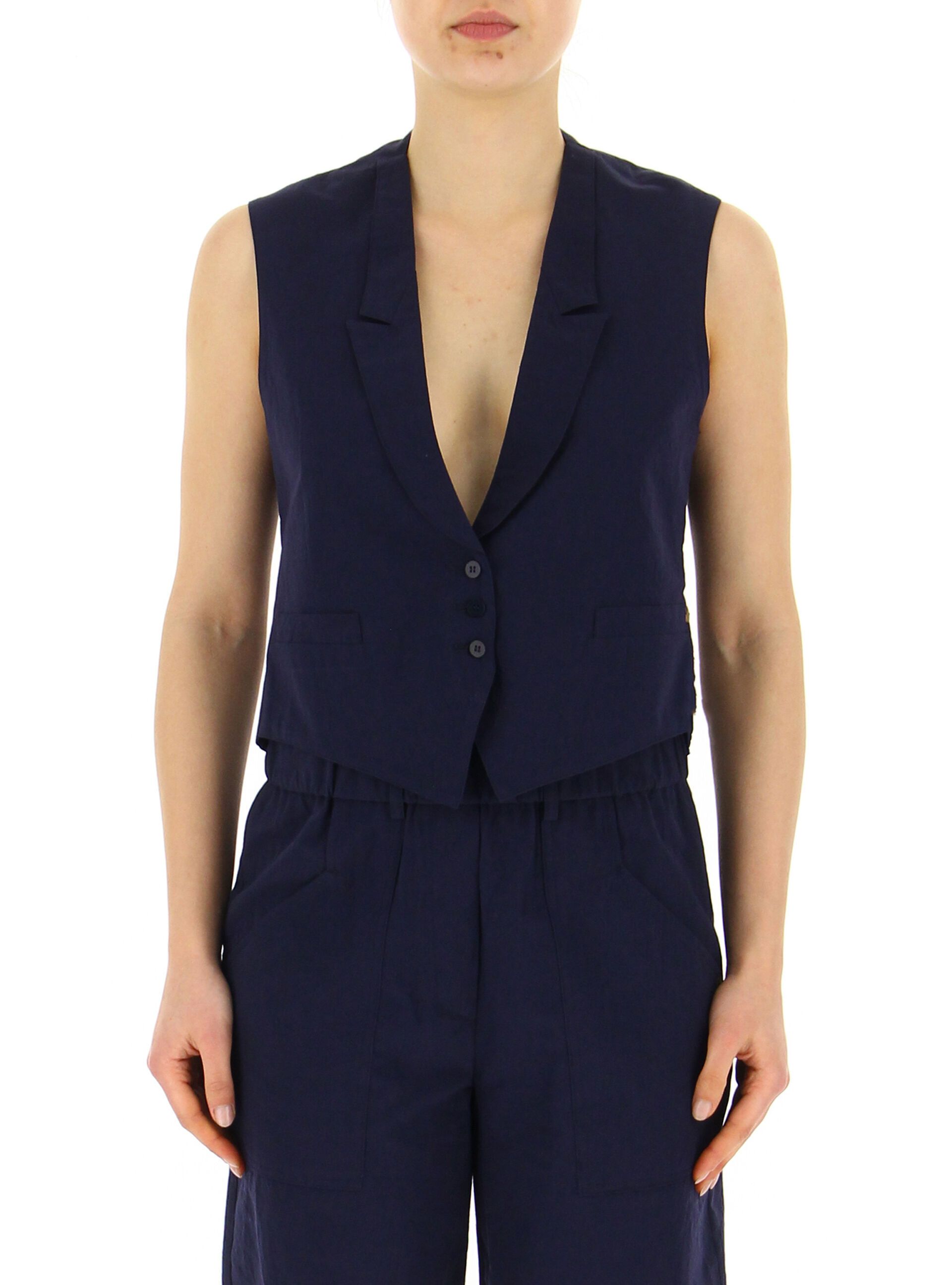 Gilet misto lino