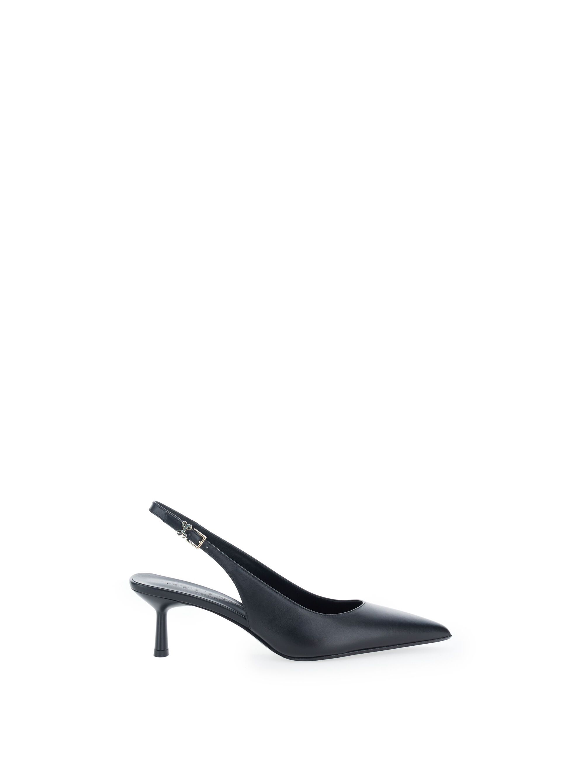 Décolleté slingback pelle