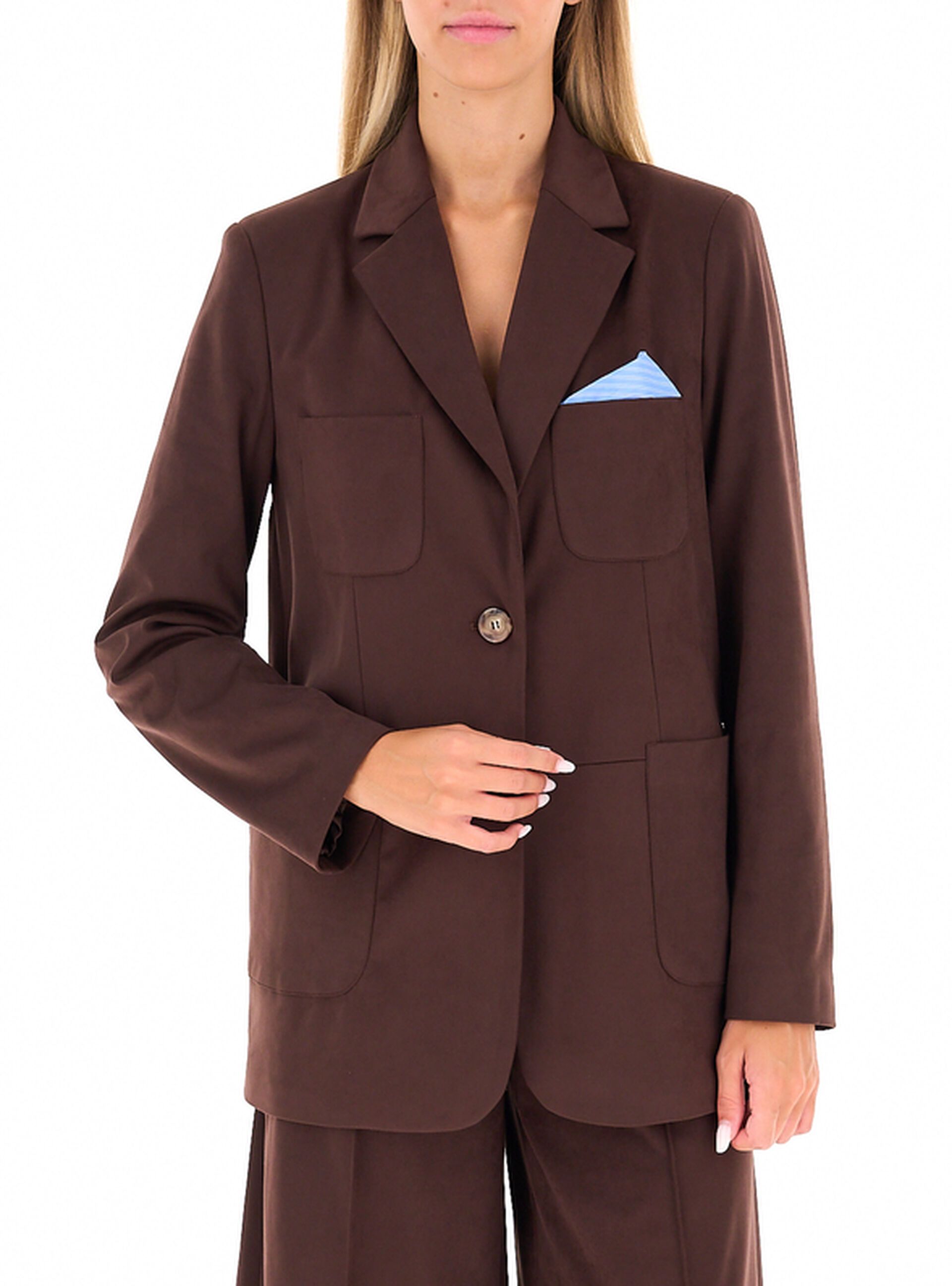 Blazer effetto scamosciato