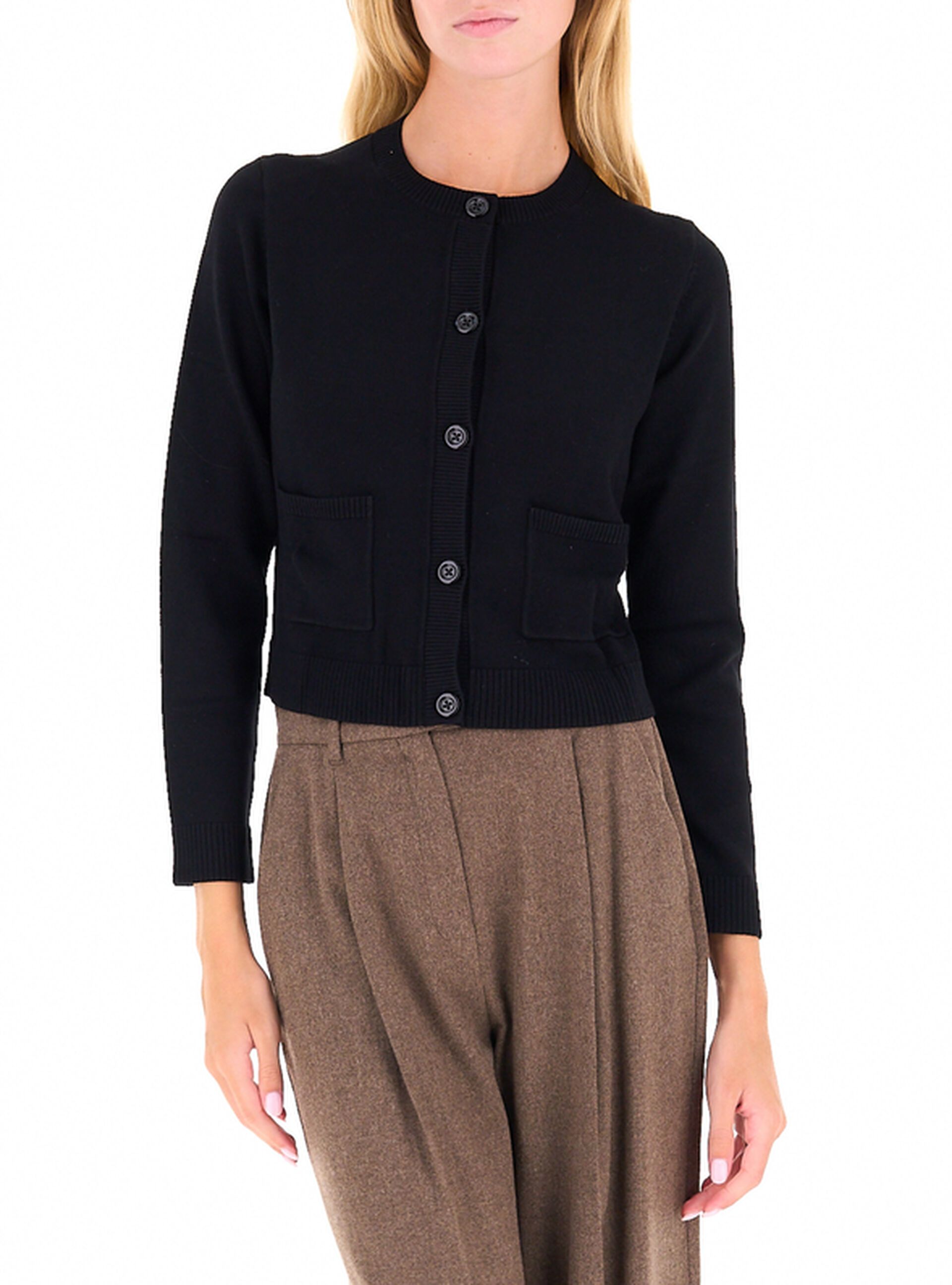 Cardigan girocollo