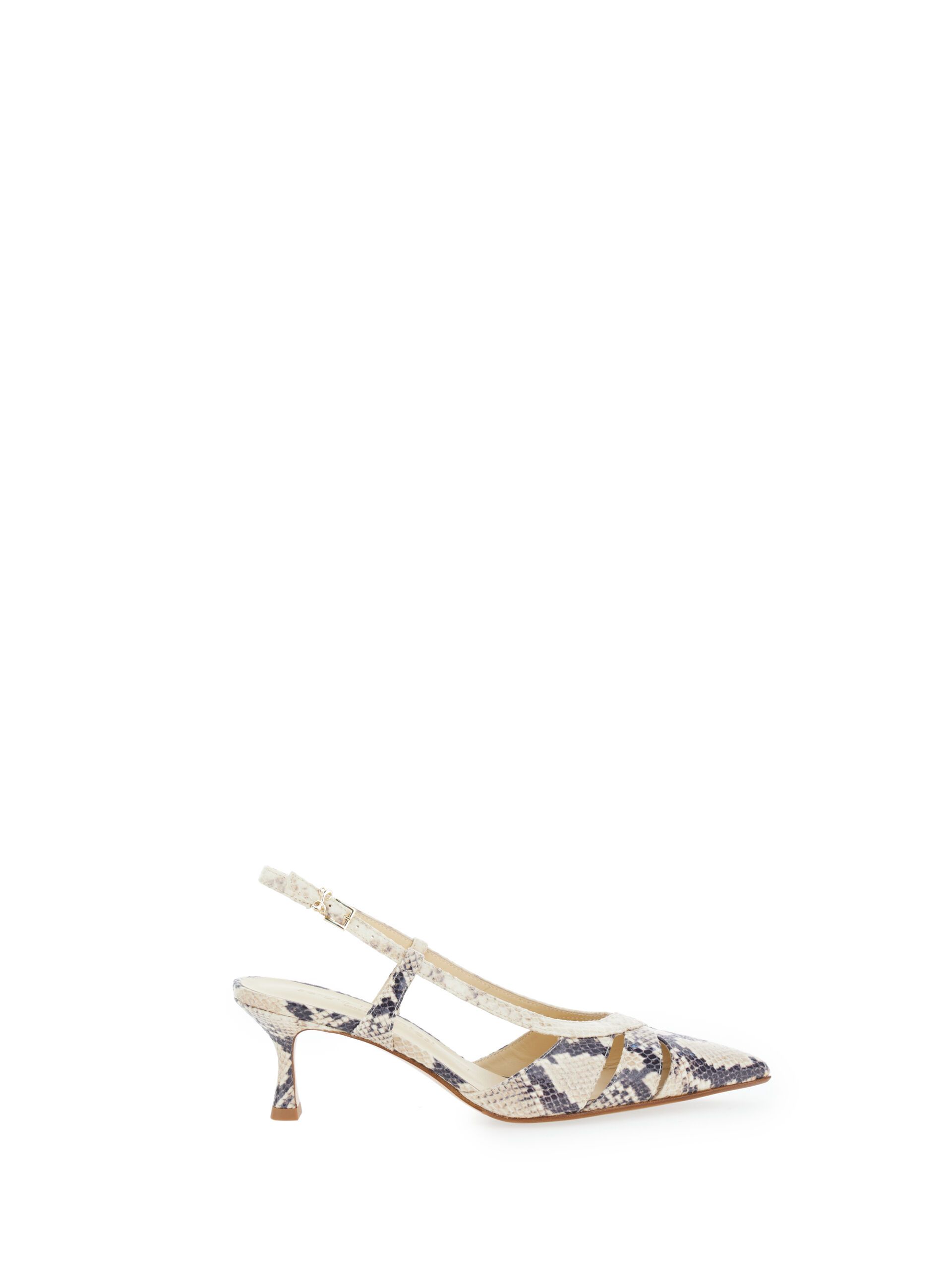 Décolleté slingback pelle