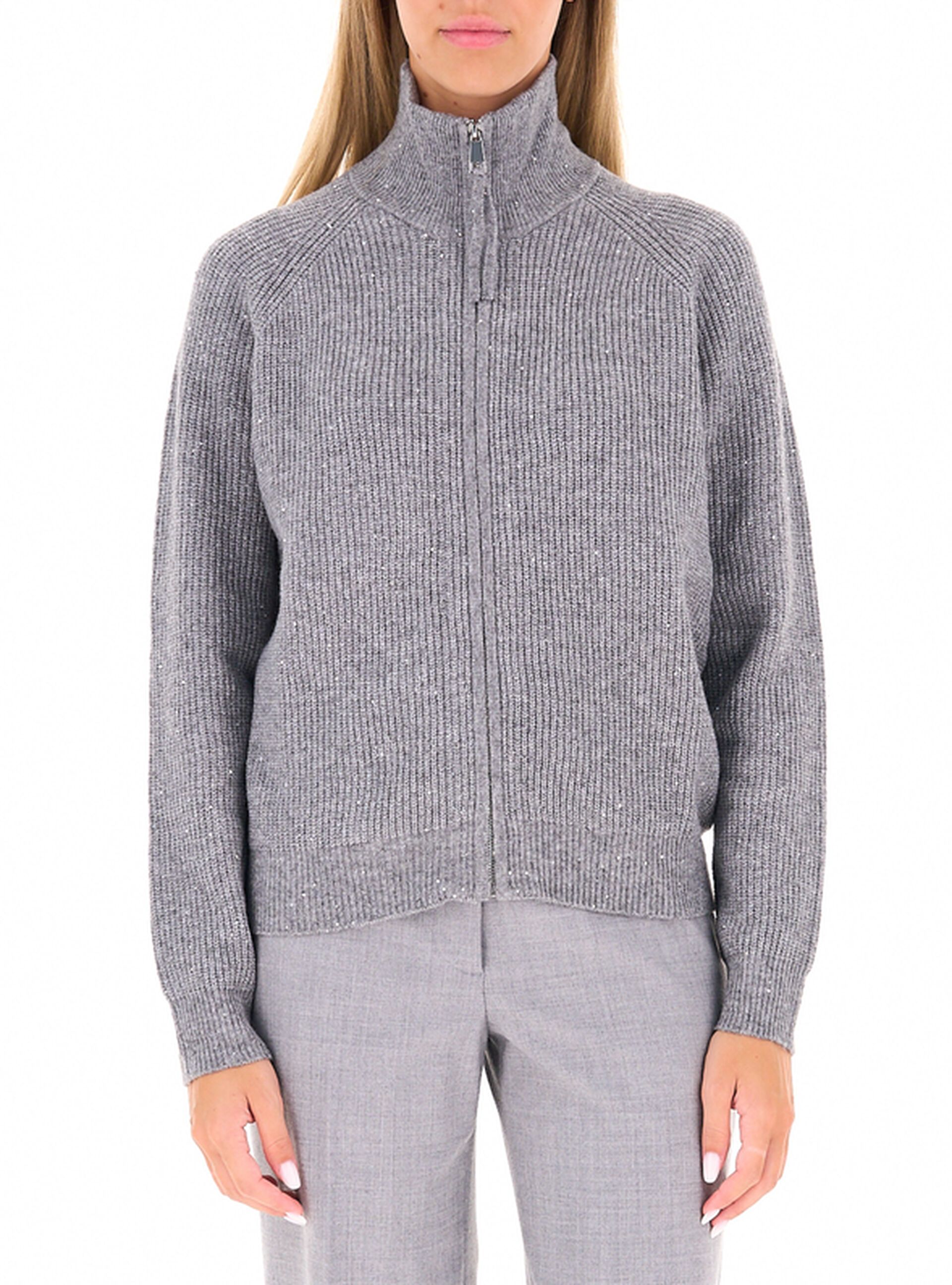 Cardigan con zip