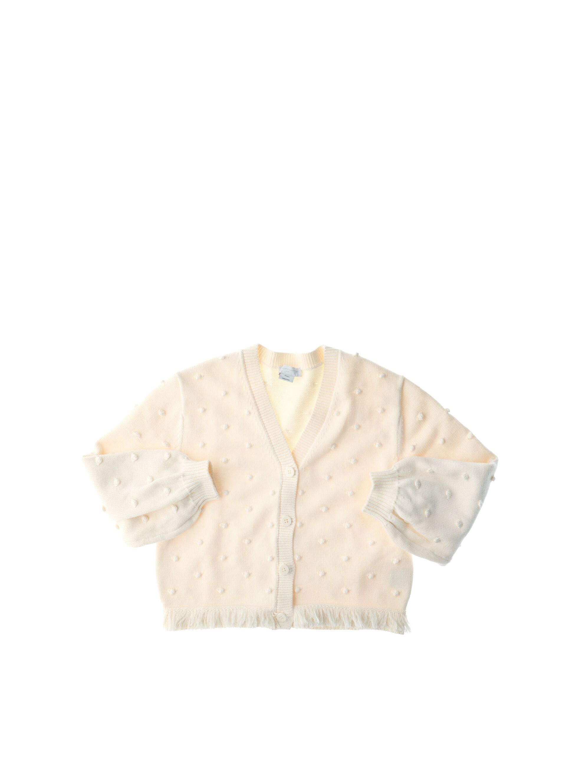 Cardigan con lavorazione