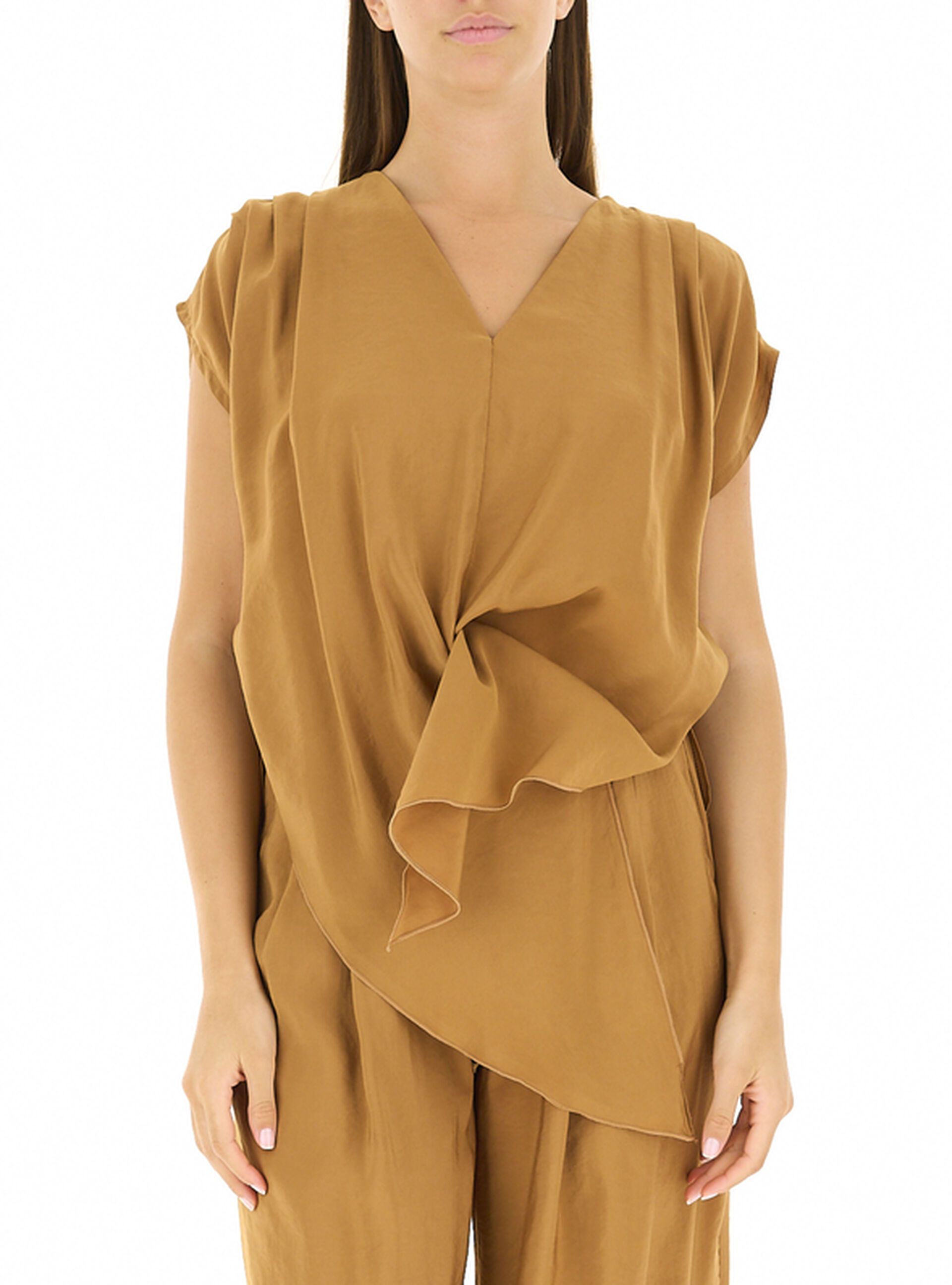 Blusa con drappeggio