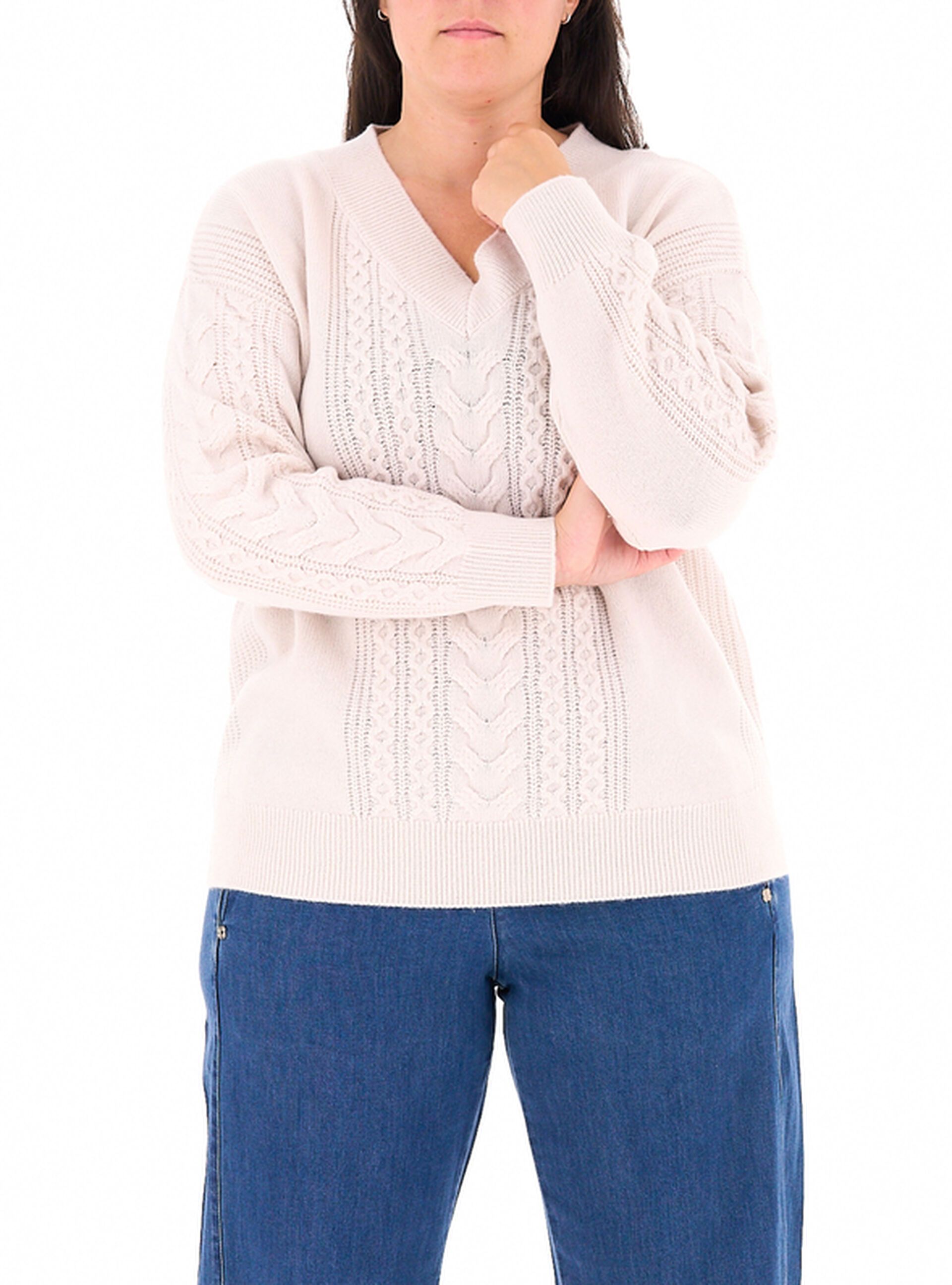 Maglione a trecce