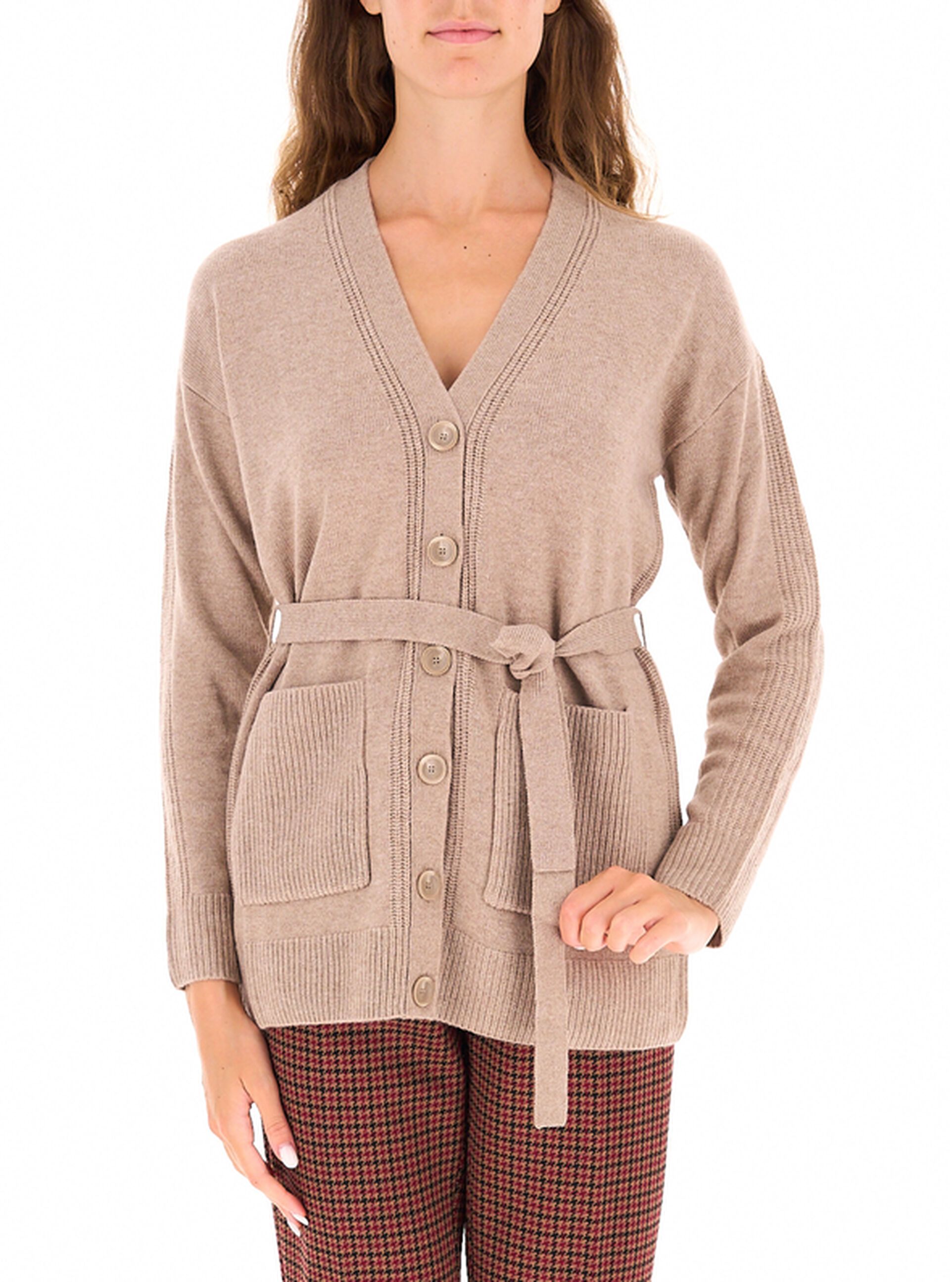 Cardigan con cintura