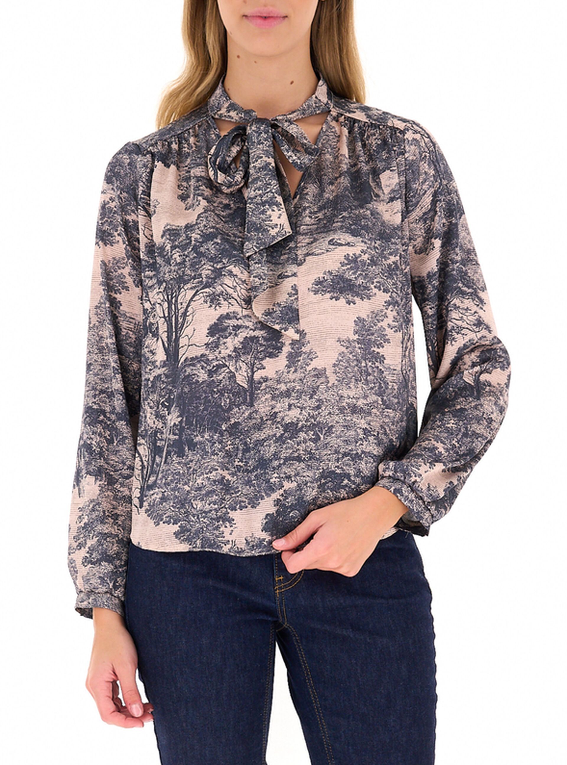 Blusa con fiocco