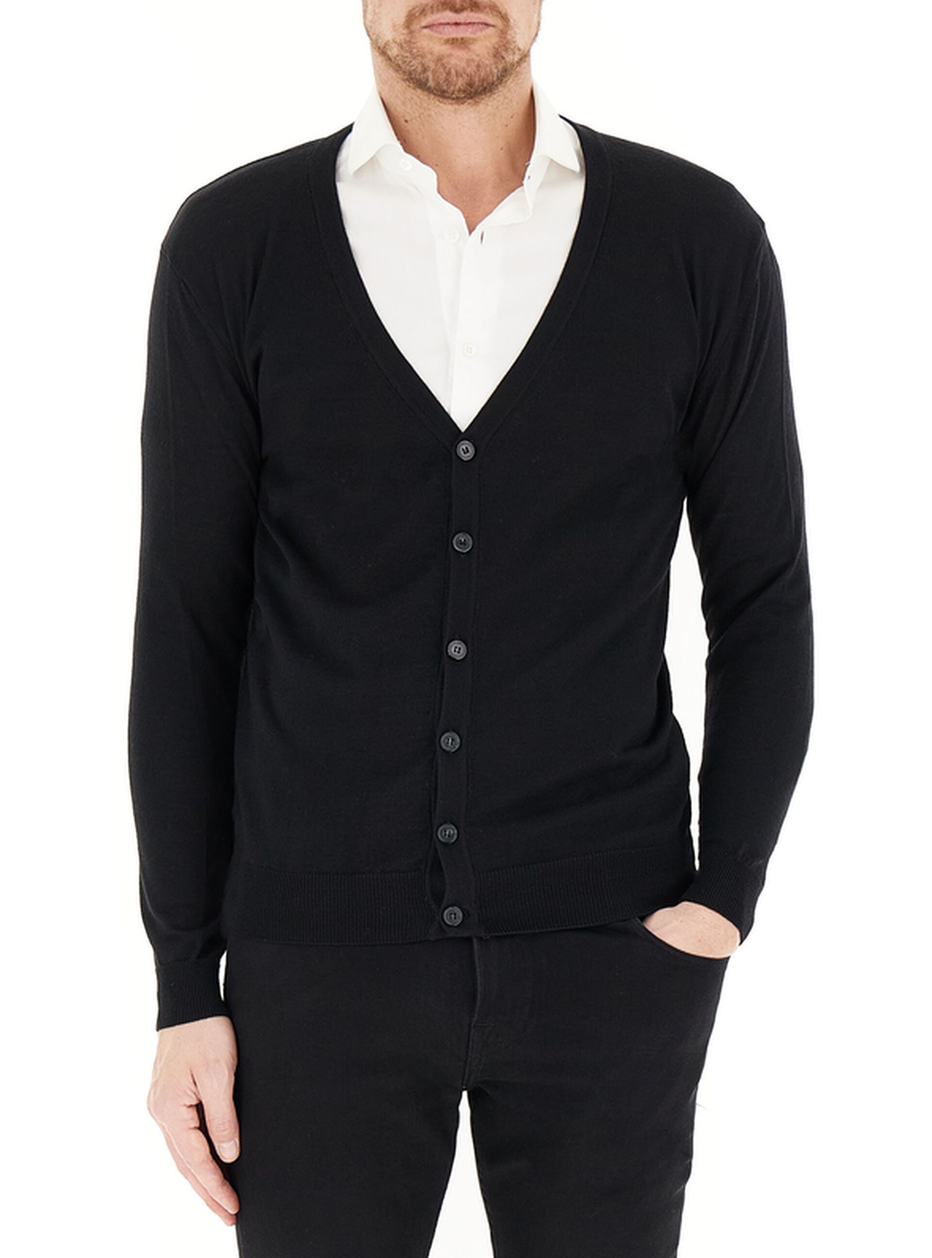 Cardigan misto lana