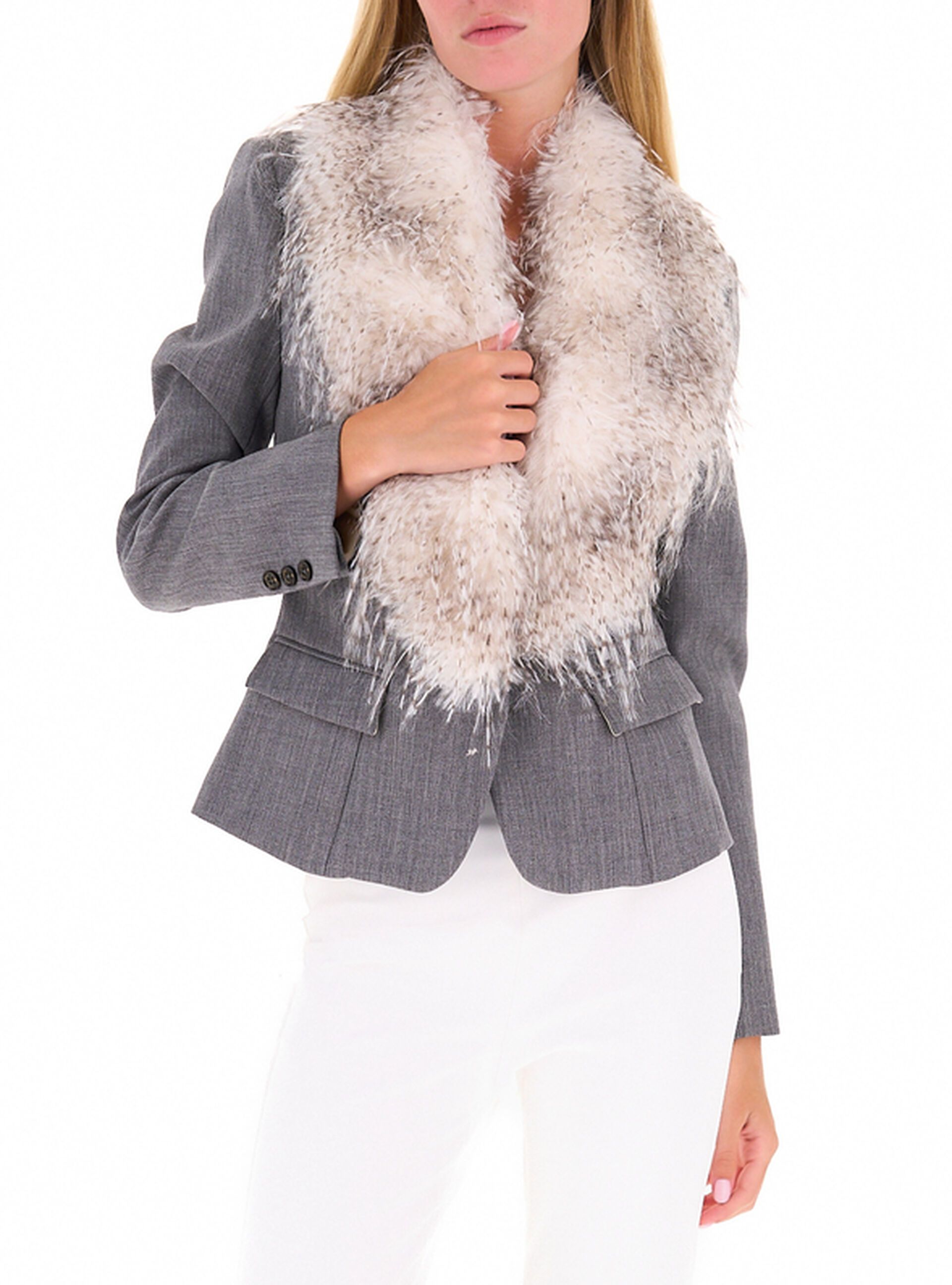 Blazer finta pelliccia