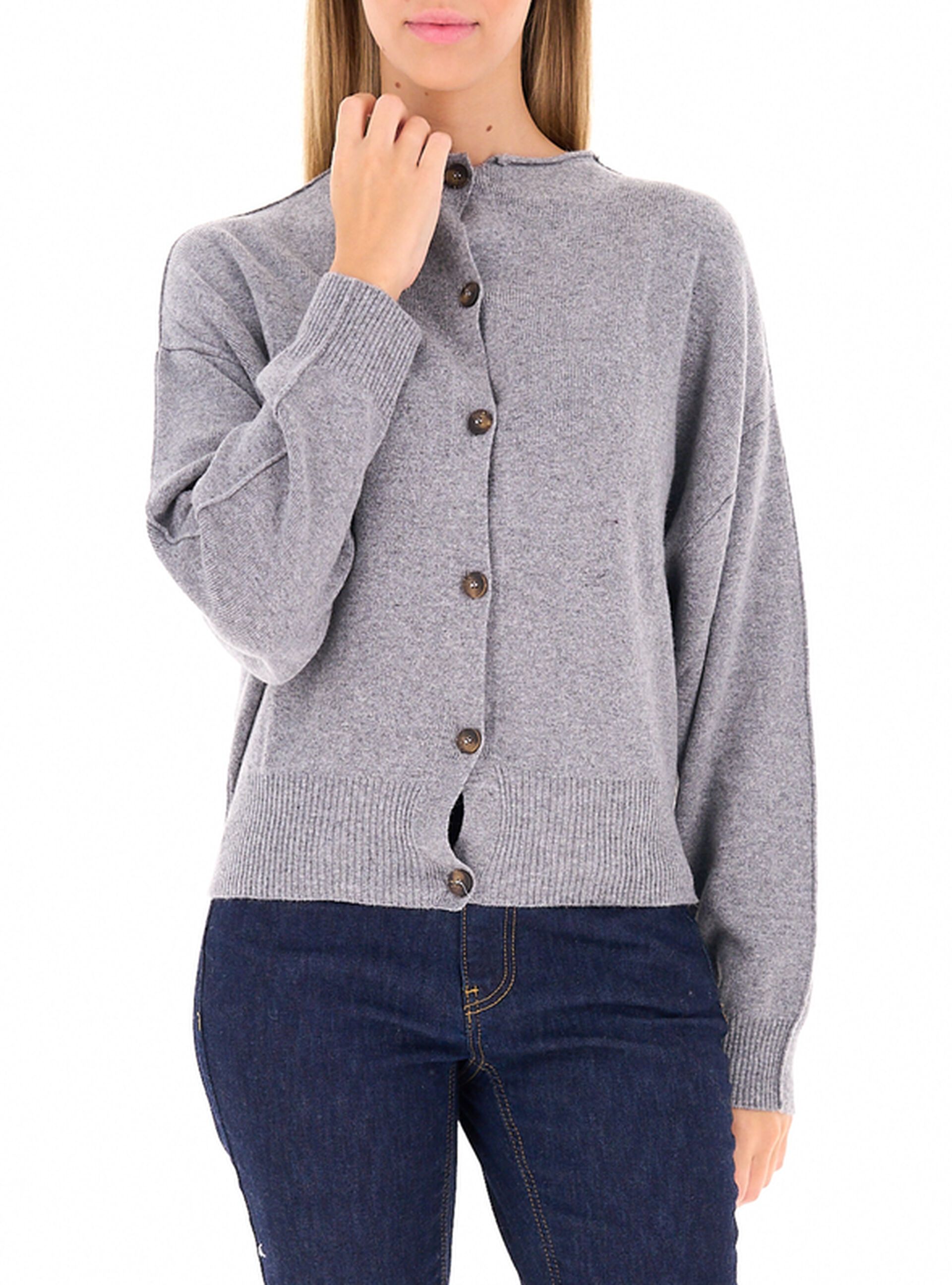 Cardigan girocollo