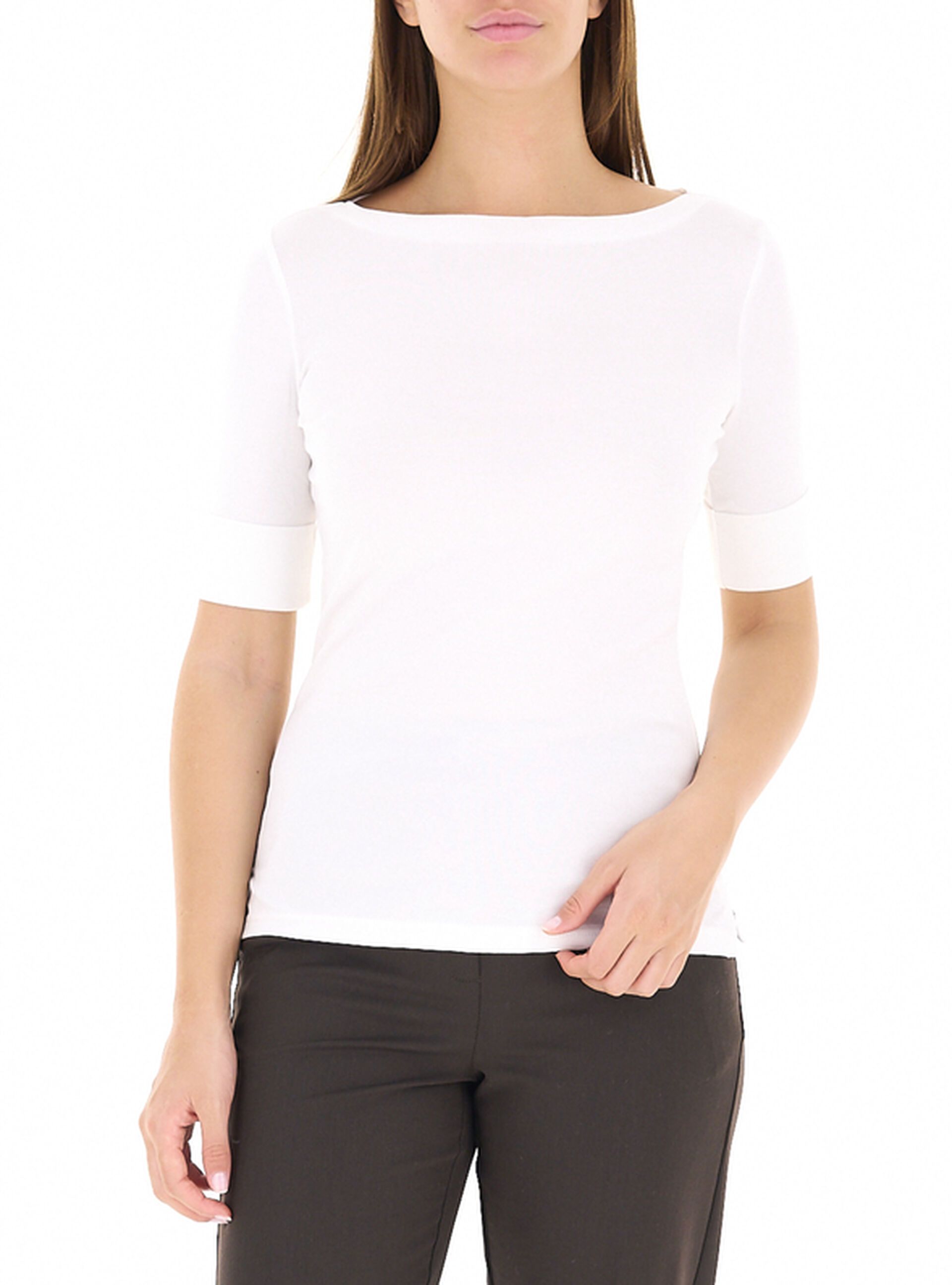 T-shirt scollo a barchetta