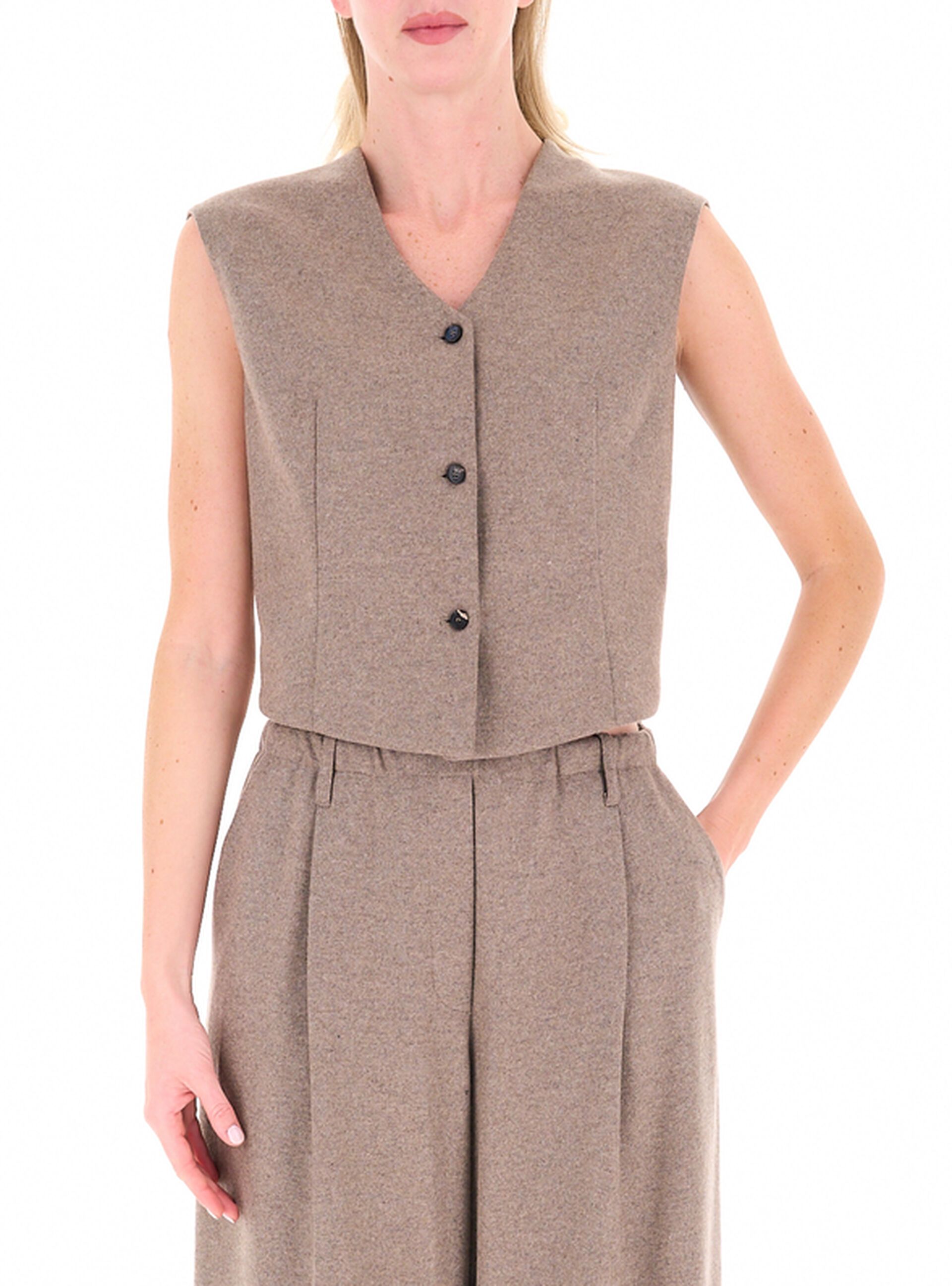 Gilet misto cashmere