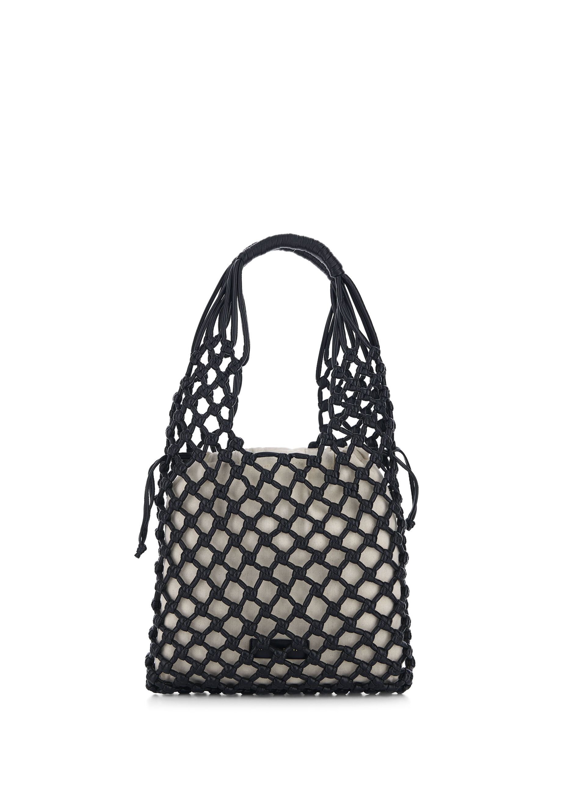 Borsa in pelle intrecciata