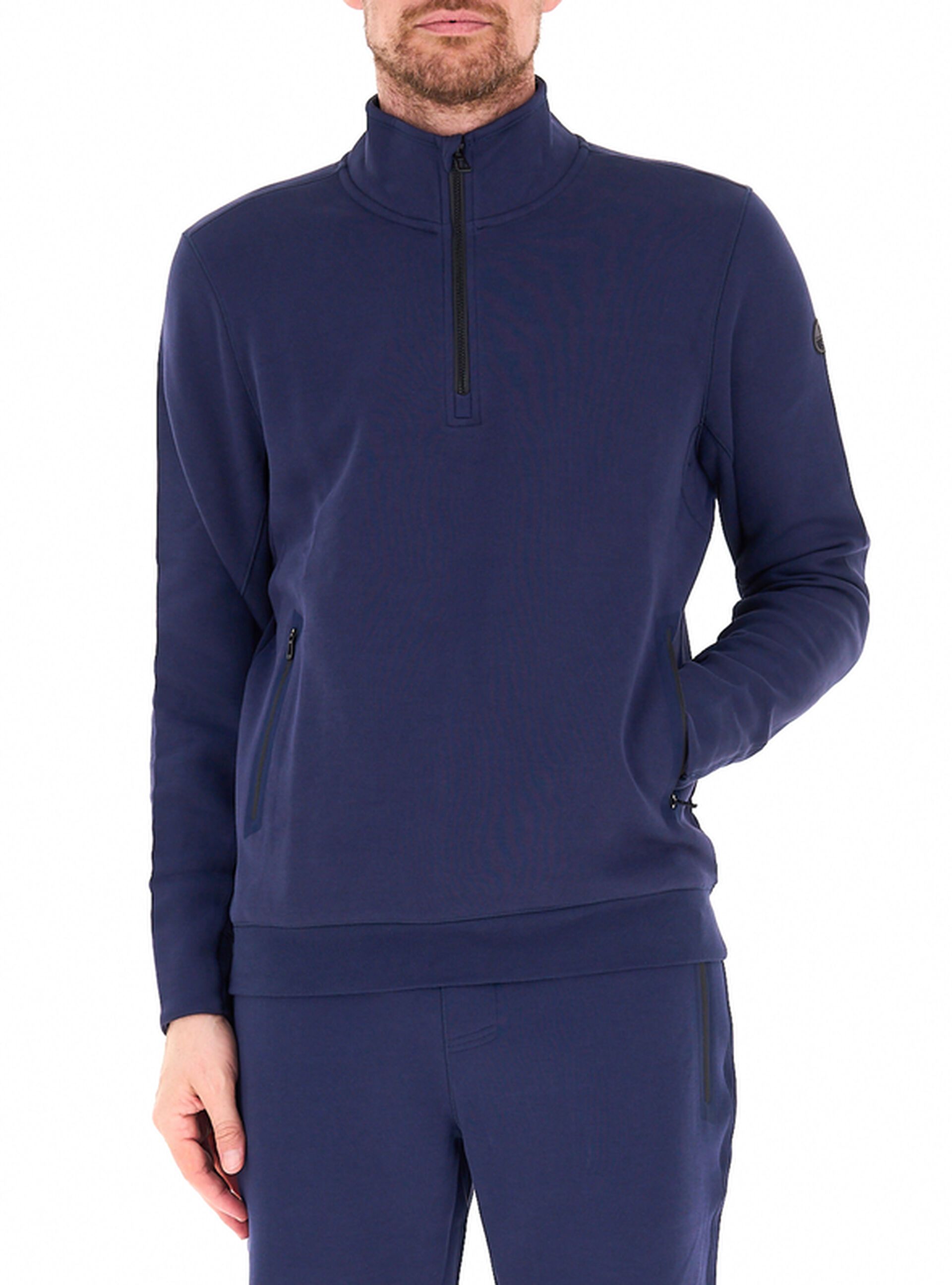 Felpa mezza zip