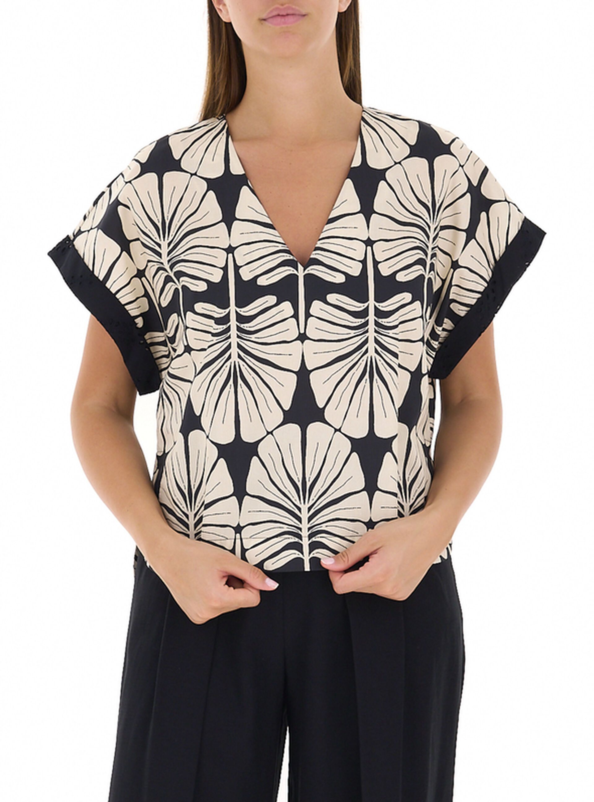 Blusa scollo a V
