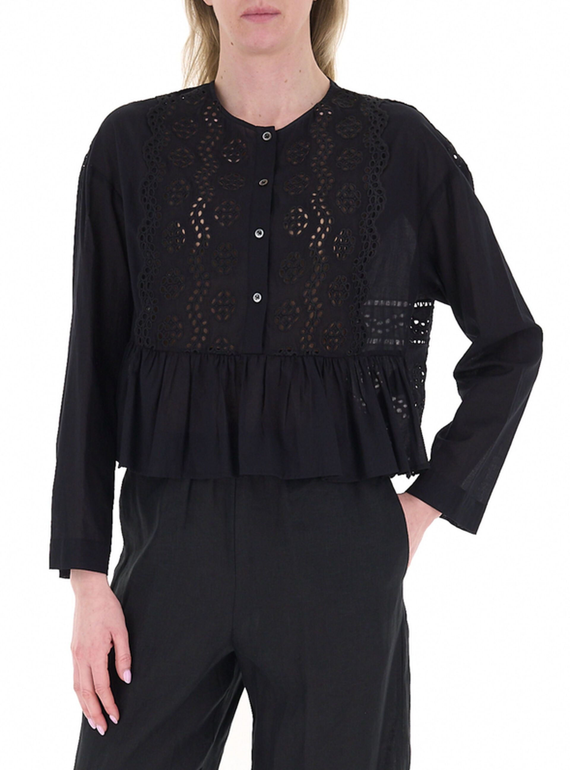 Blusa maniche lunghe