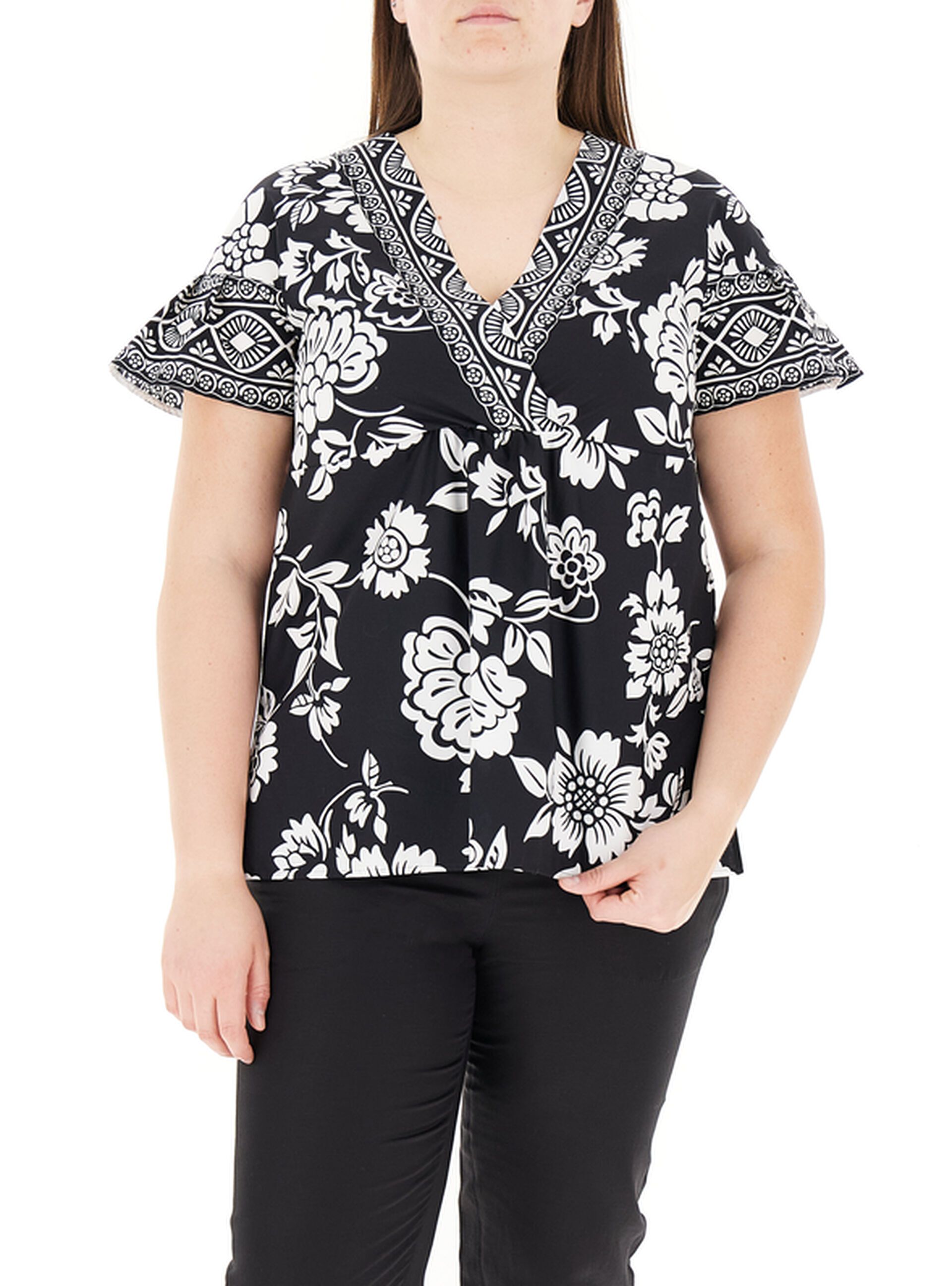 Blusa scollo a V