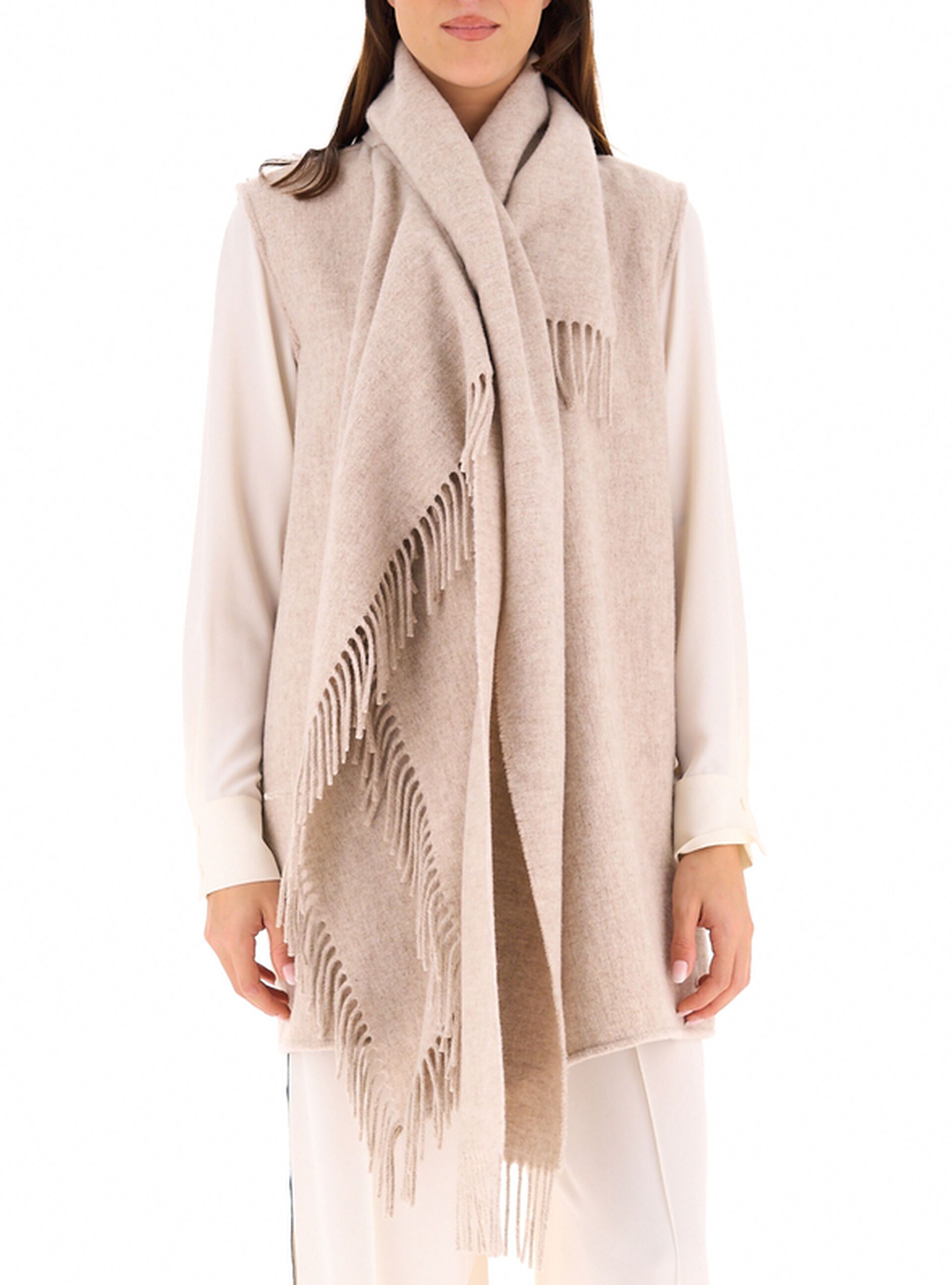 Poncho con frange