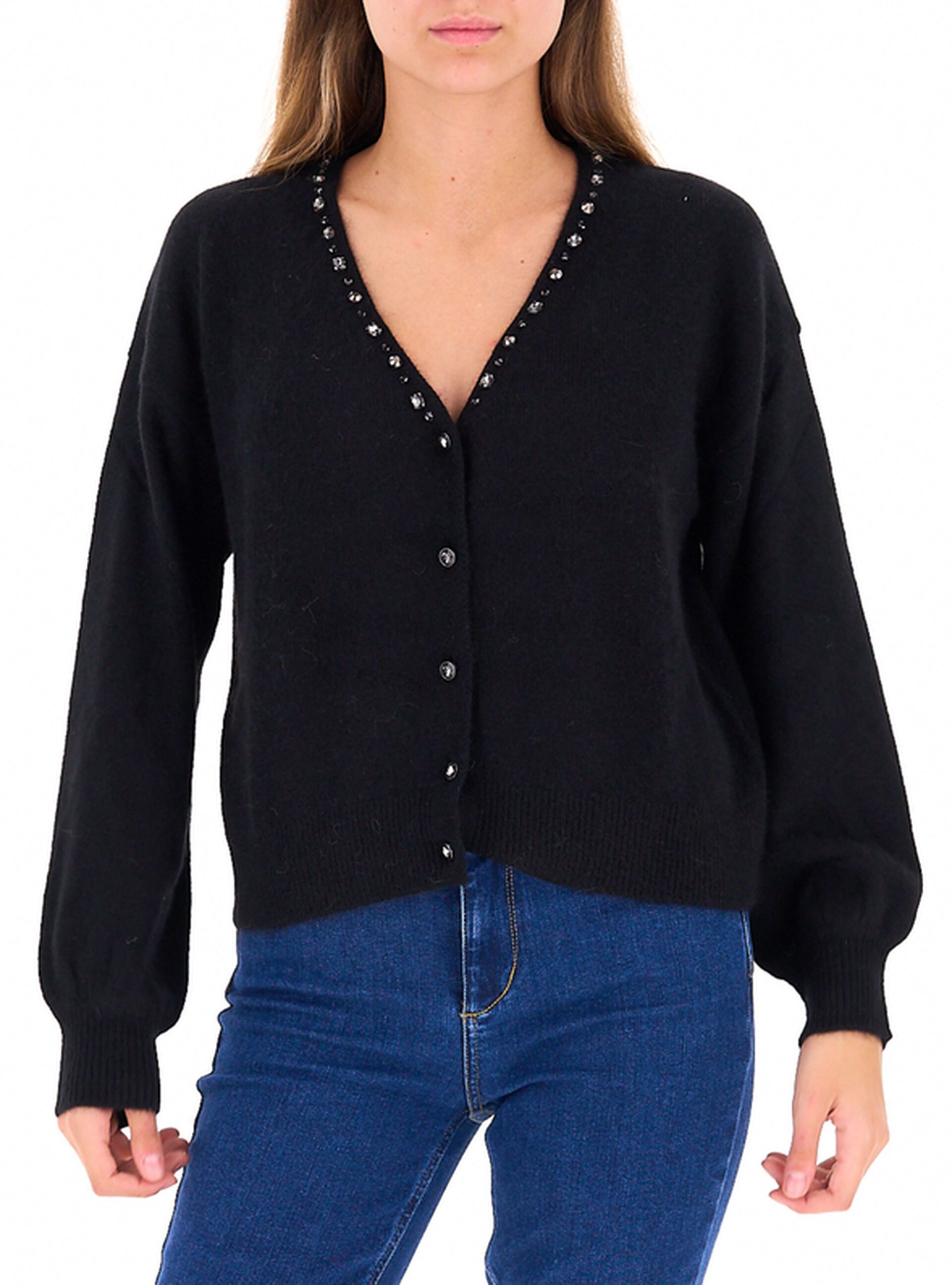 Cardigan misto angora