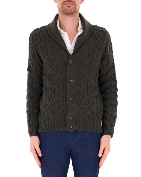 Cardigan con trecce
