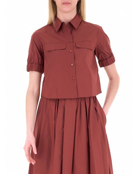 Camicia cropped cotone