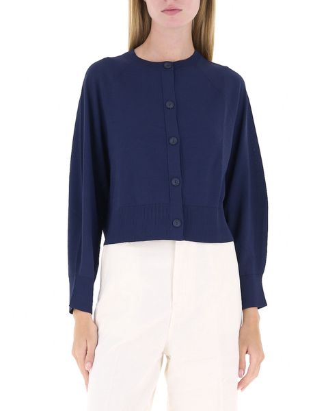 Cardigan girocollo