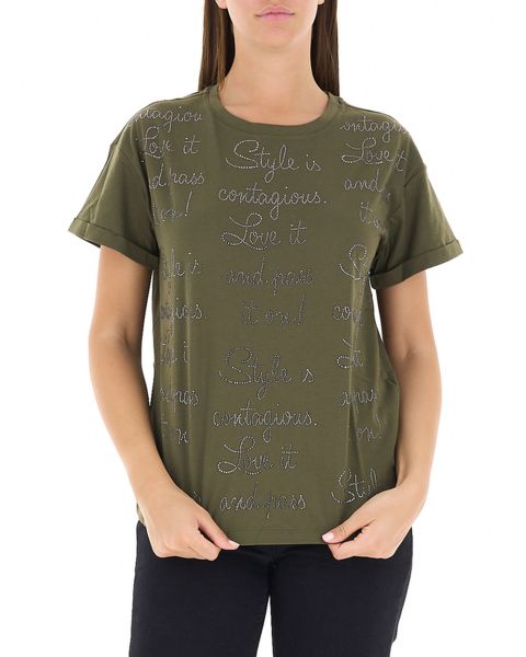 T-shirt con strass