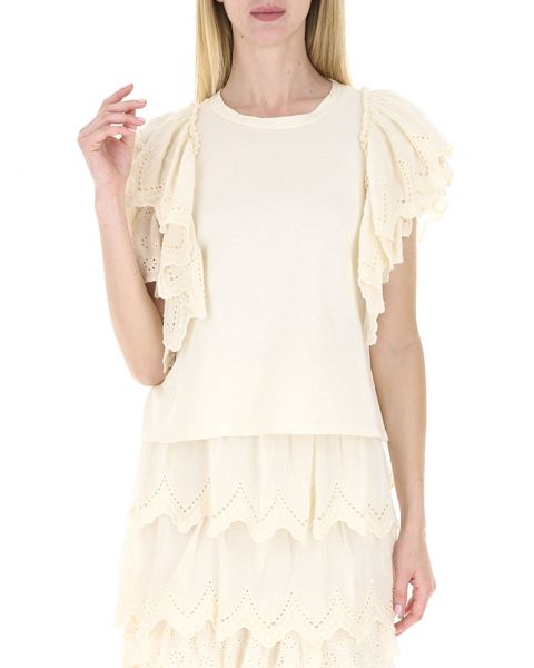 T-shirt con volants