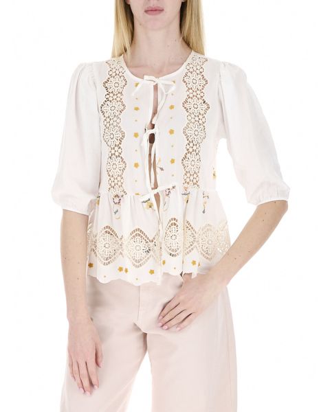 Blusa con inserti
