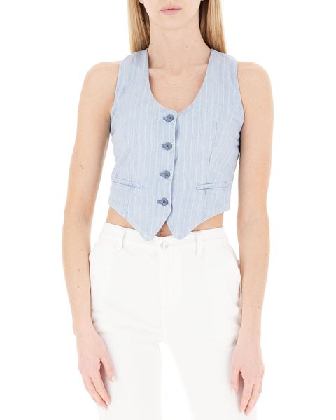 Gilet monopetto cotone